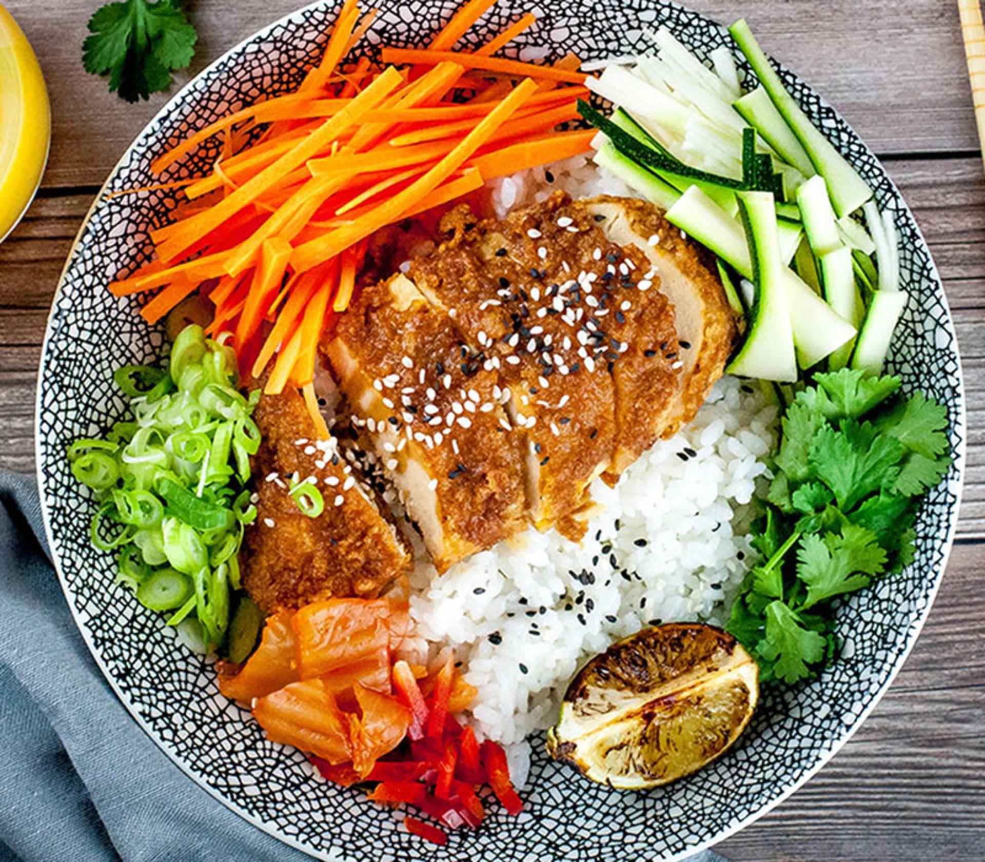 یک کاسه دونبوری با ماهی