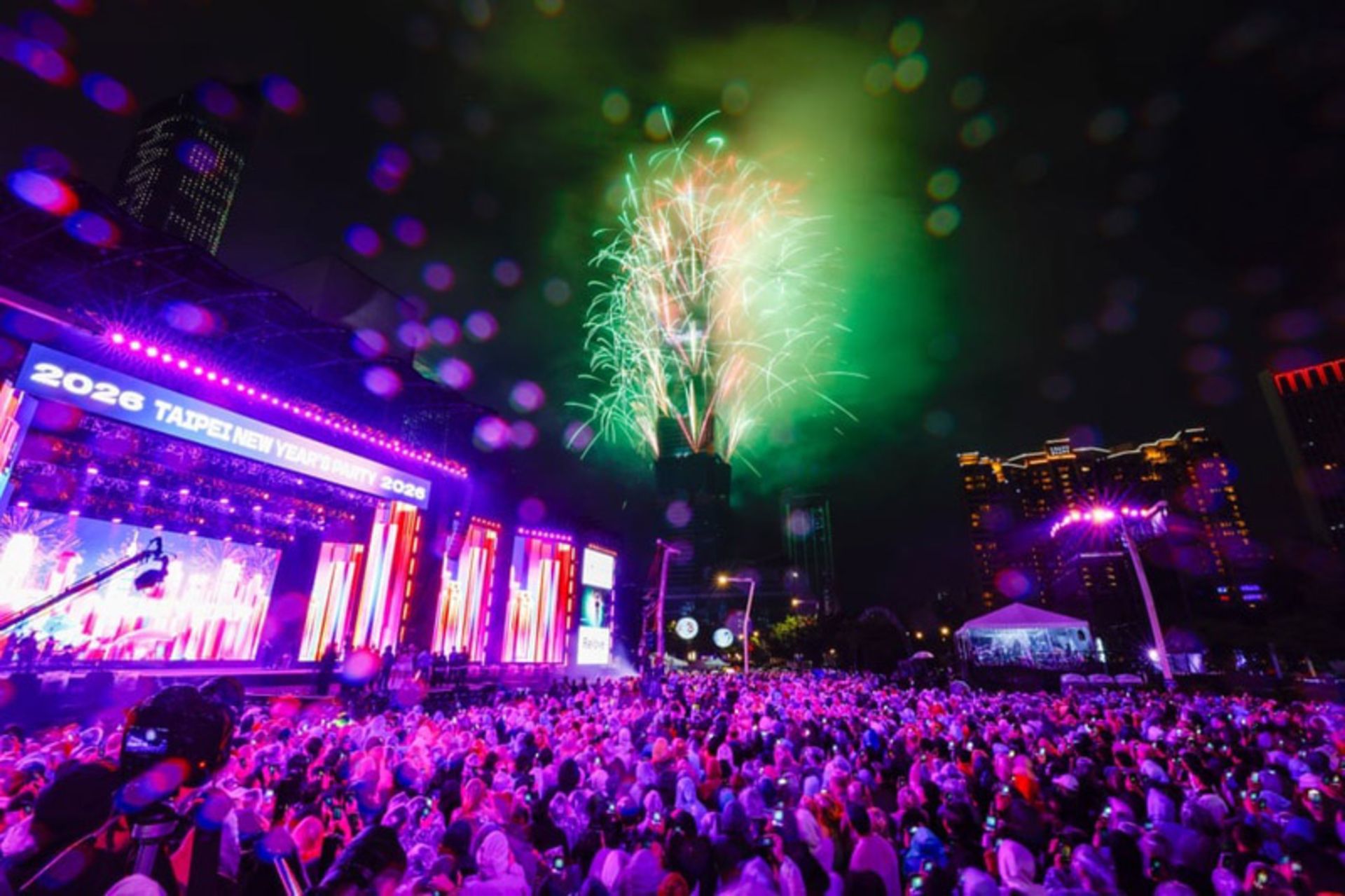 آتش بازی تایپه، تایوان در آغاز سال نوی میلادی ۲۰۲۶