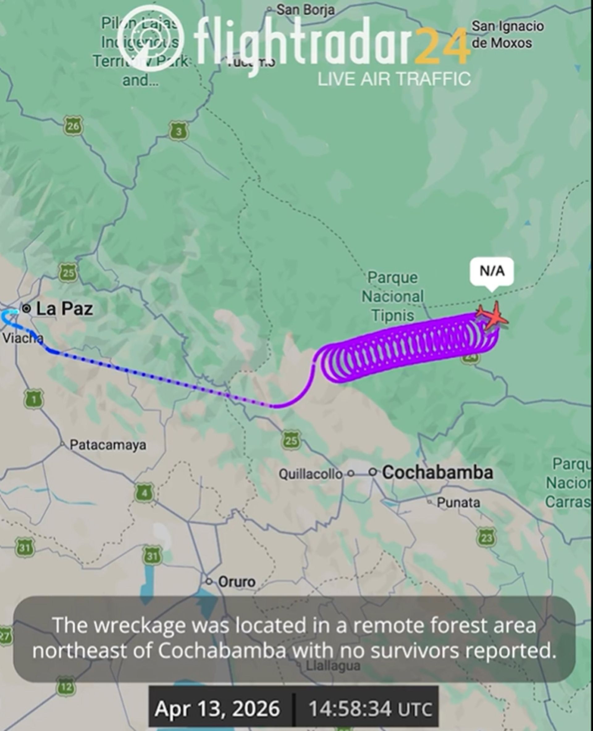 سقوط هواپیما