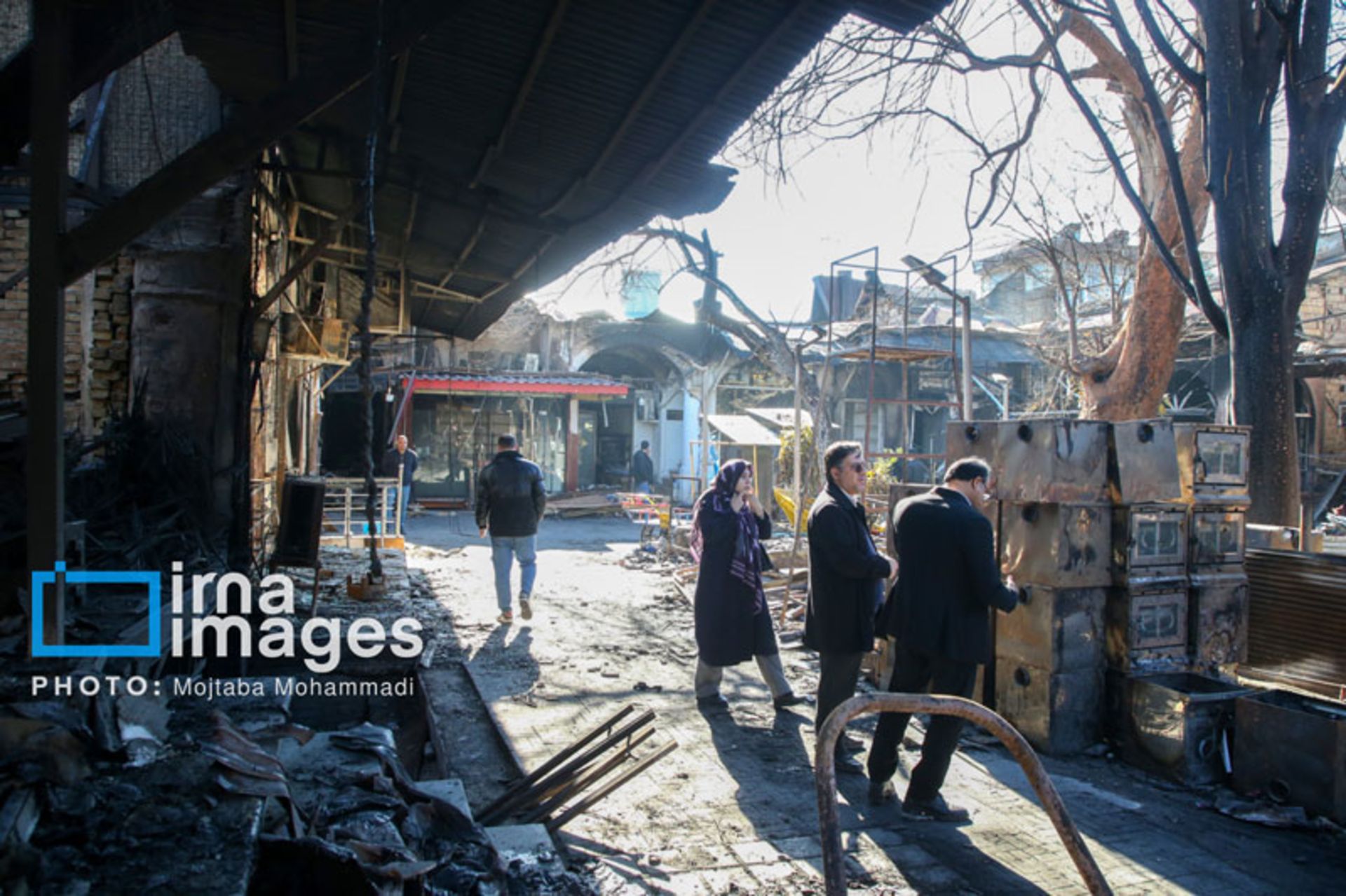 آتش سوزی بازار رشت