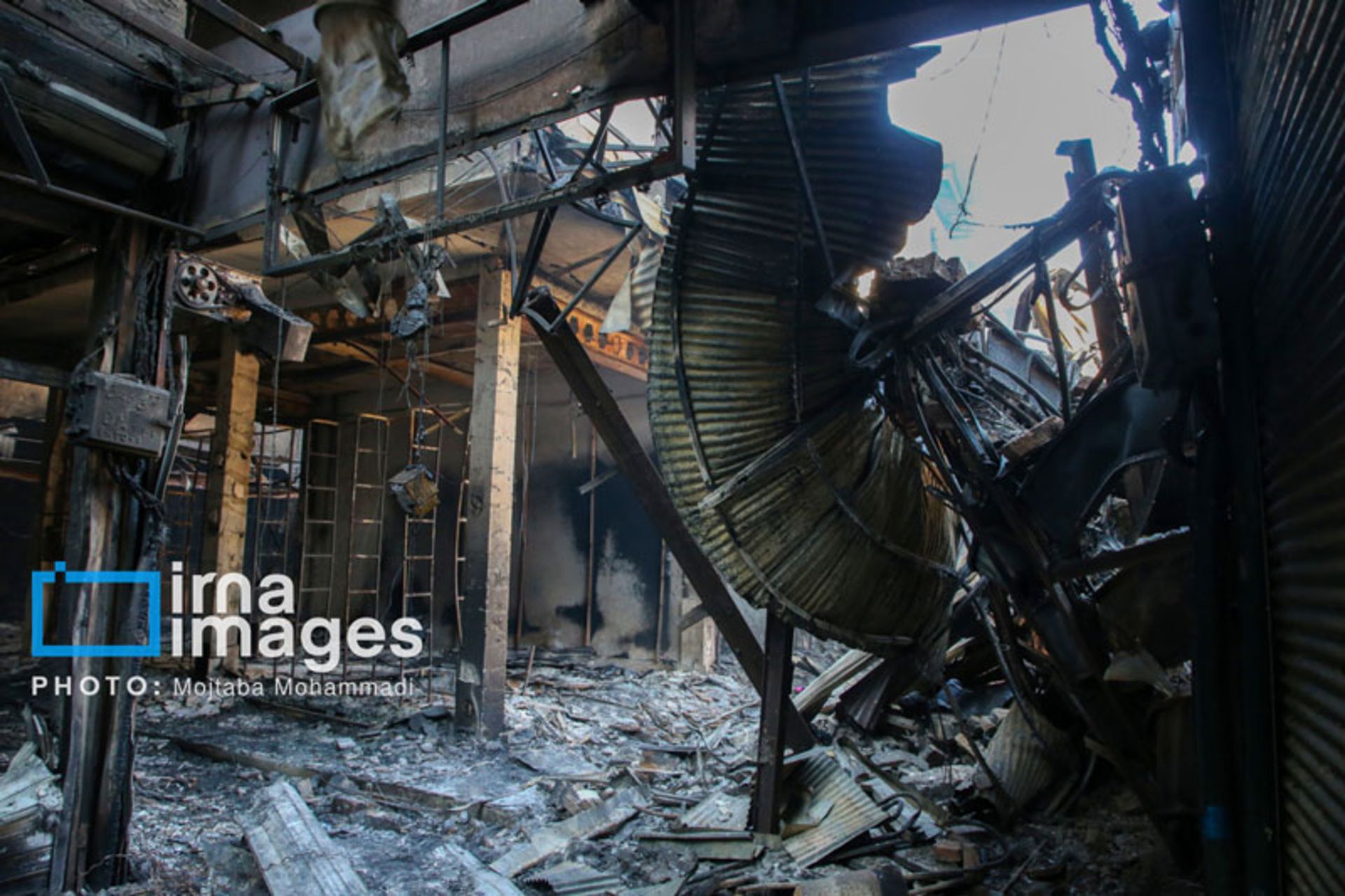 آتش سوزی بازار رشت