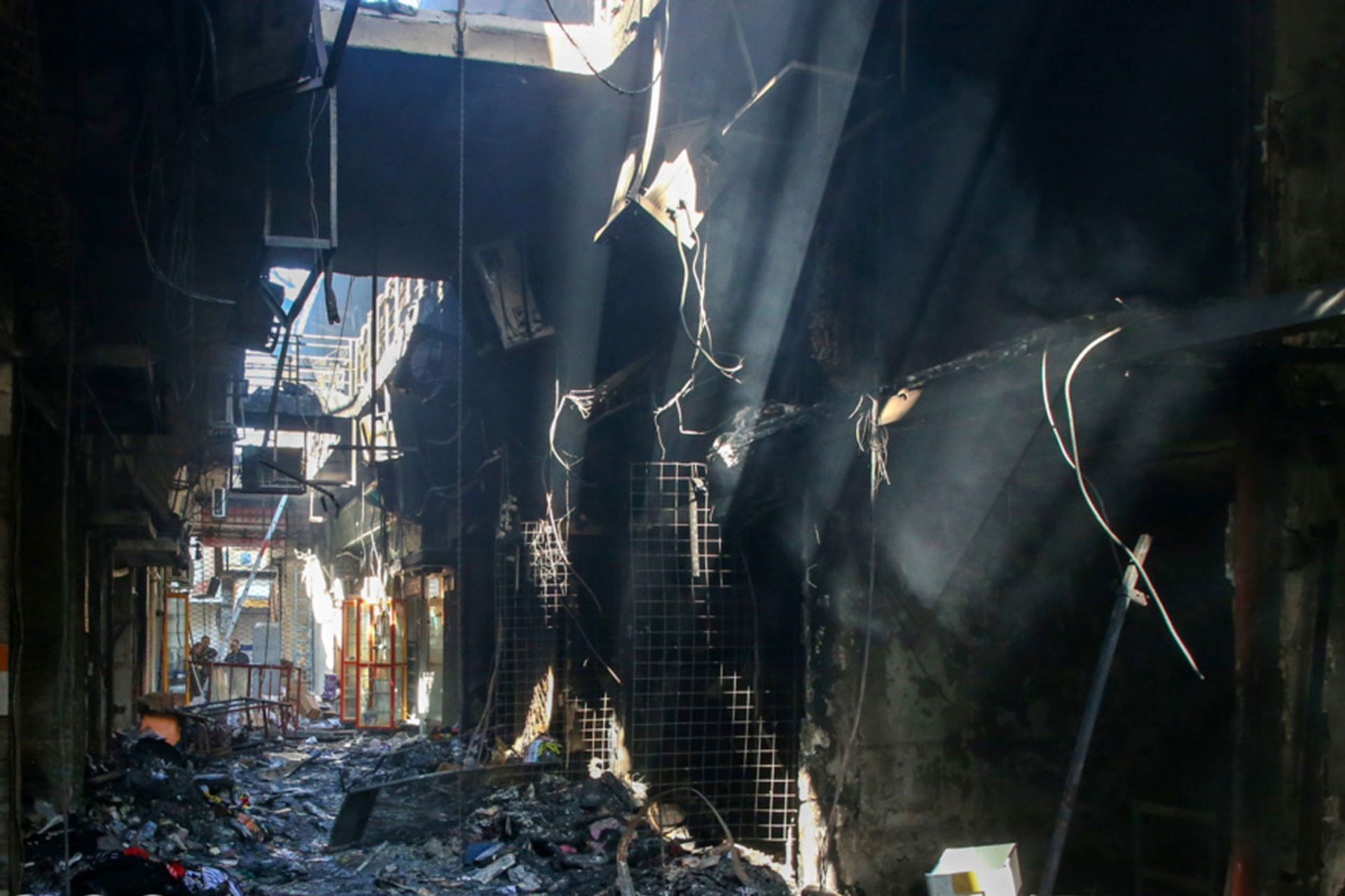 آتش سوزی بازار رشت