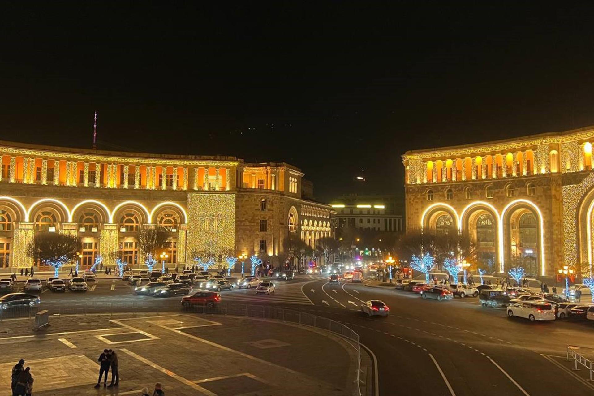 منظره شبانه ارمنستان