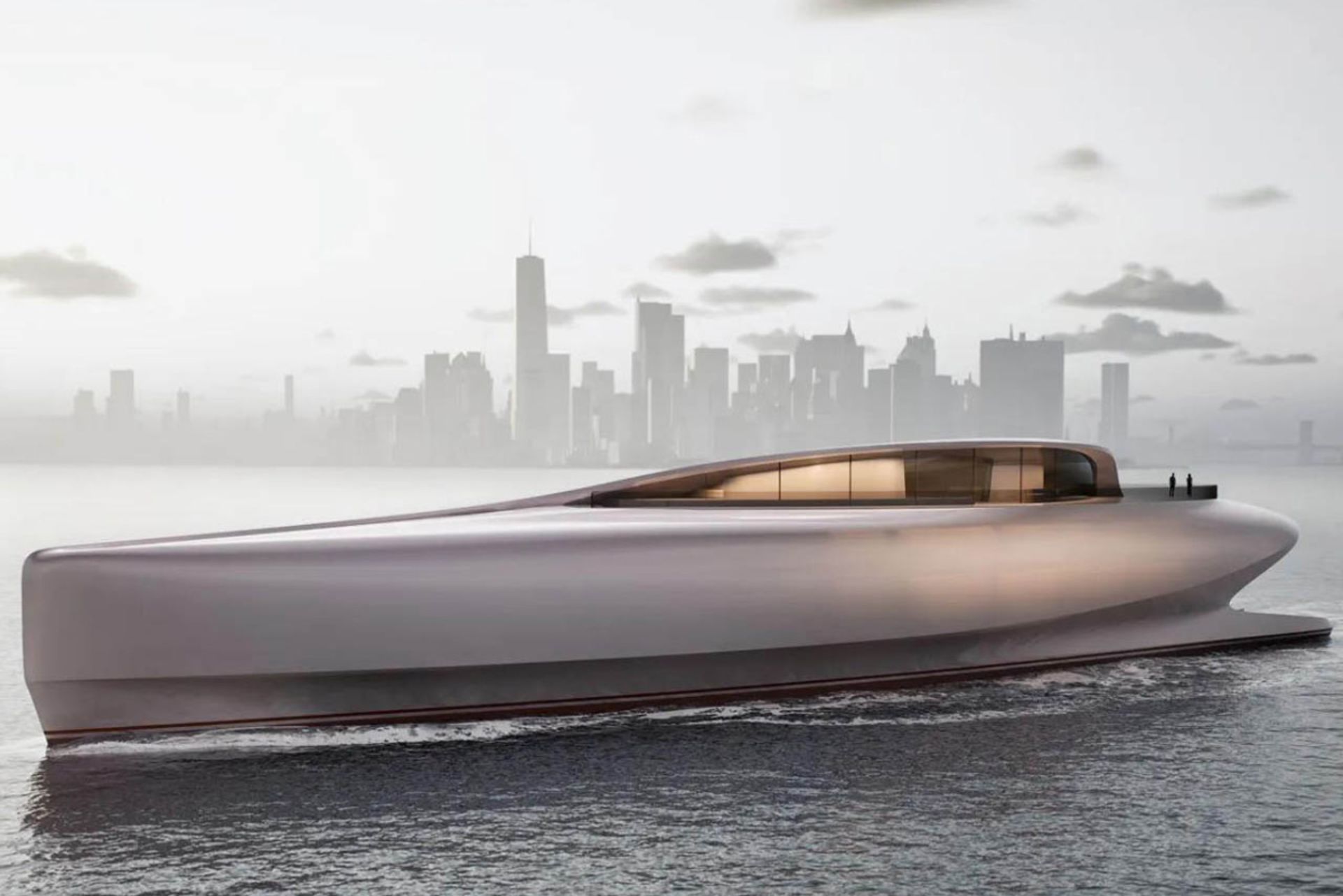 قایق لیلی در حال حرکت روی آب