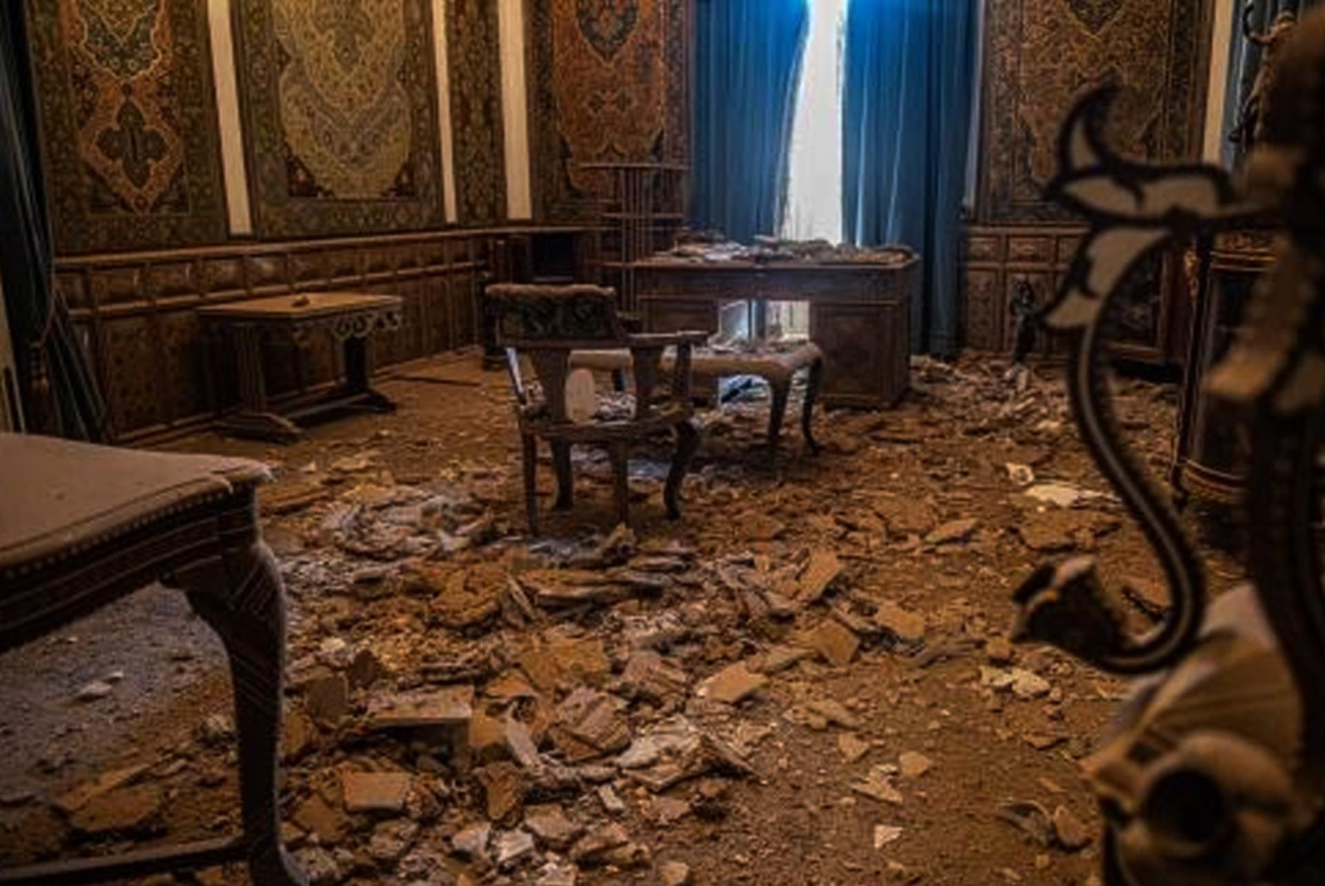 آسیب حملات به کاخ سعدآباد