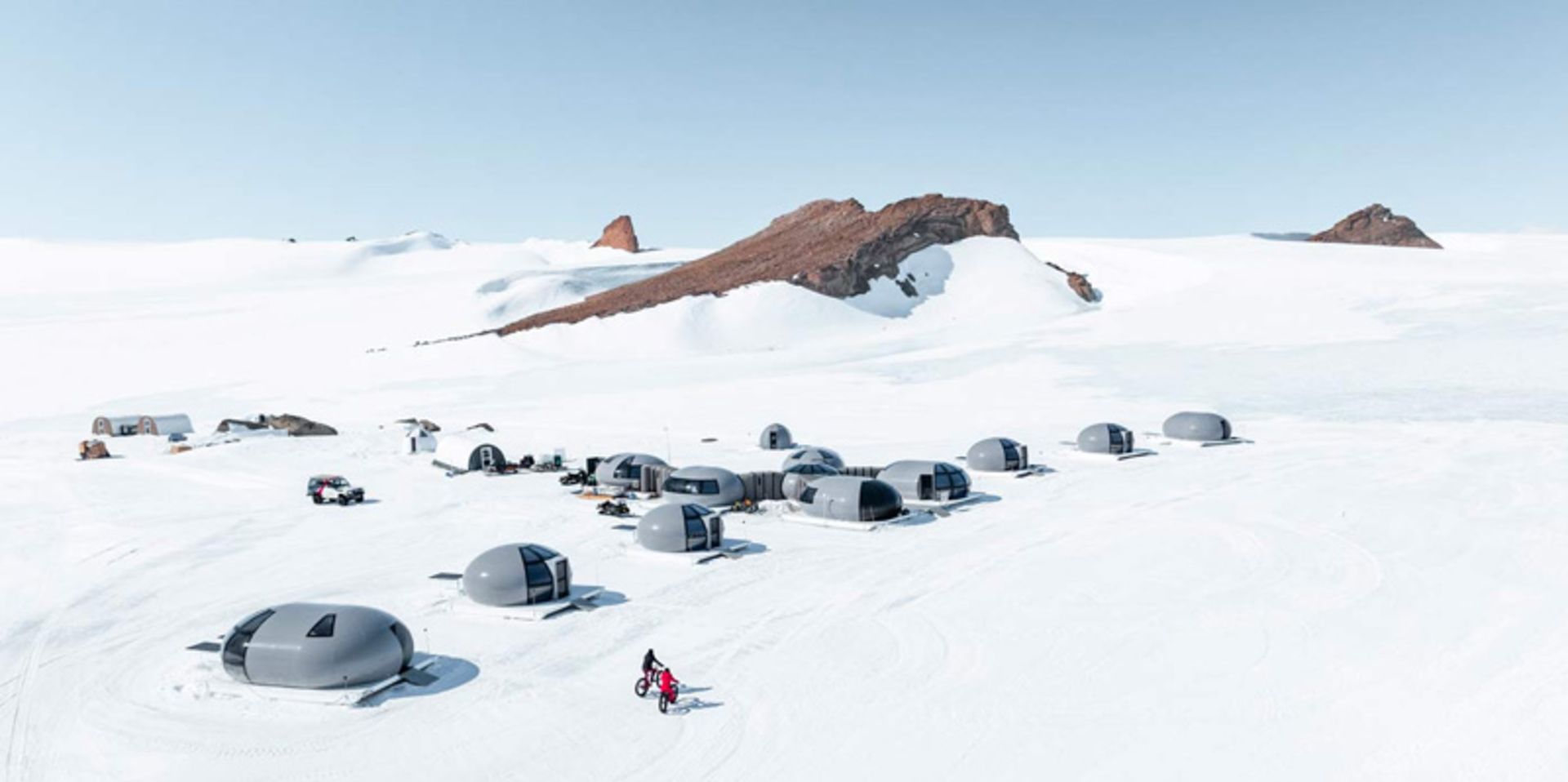 اقامتگاه‌های صحرای سفید جنوبگان در برف