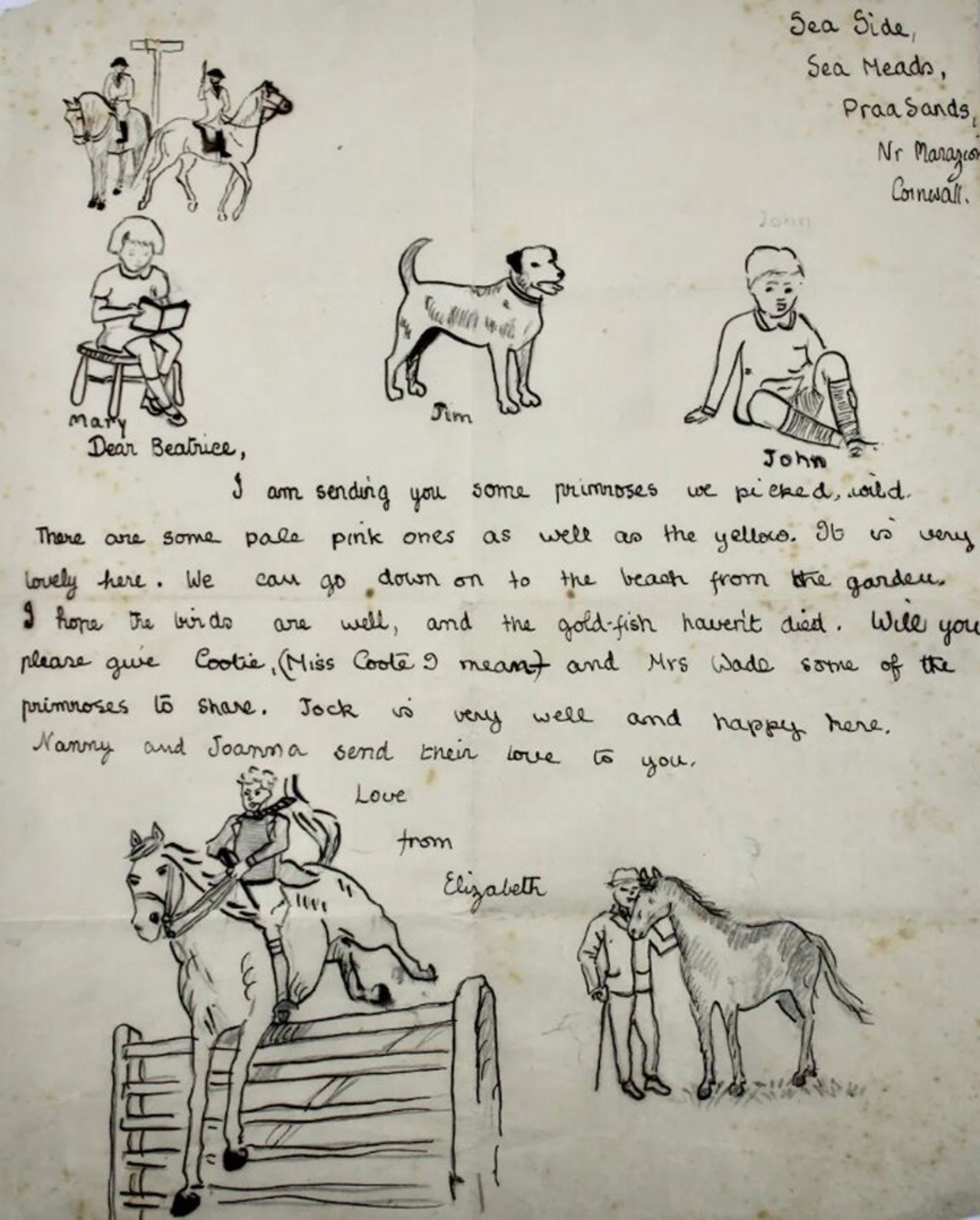 نامه کودکی ملکه الیزابت