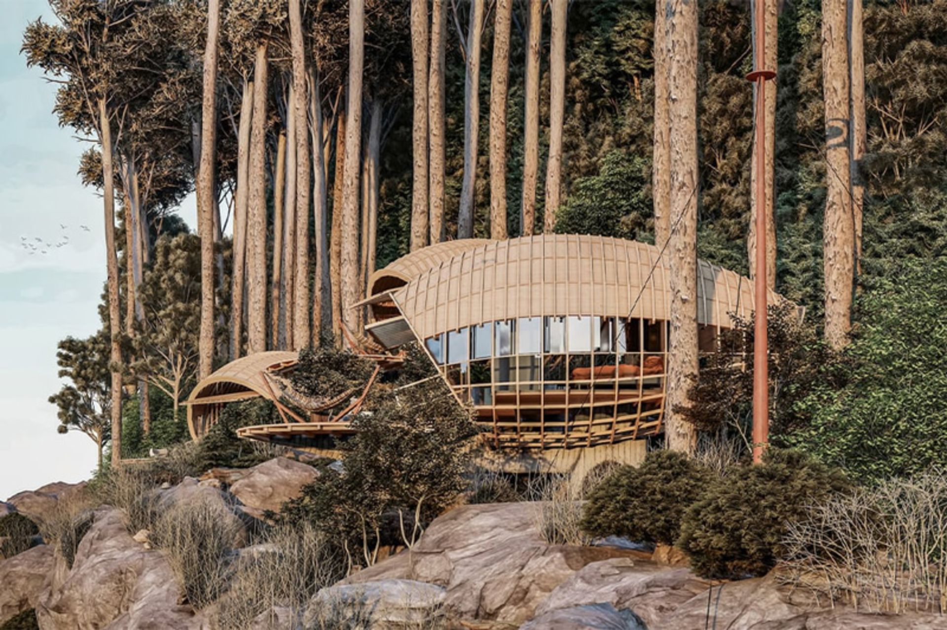 کلبه‌های پیله‌ای در کوبا روی صخره