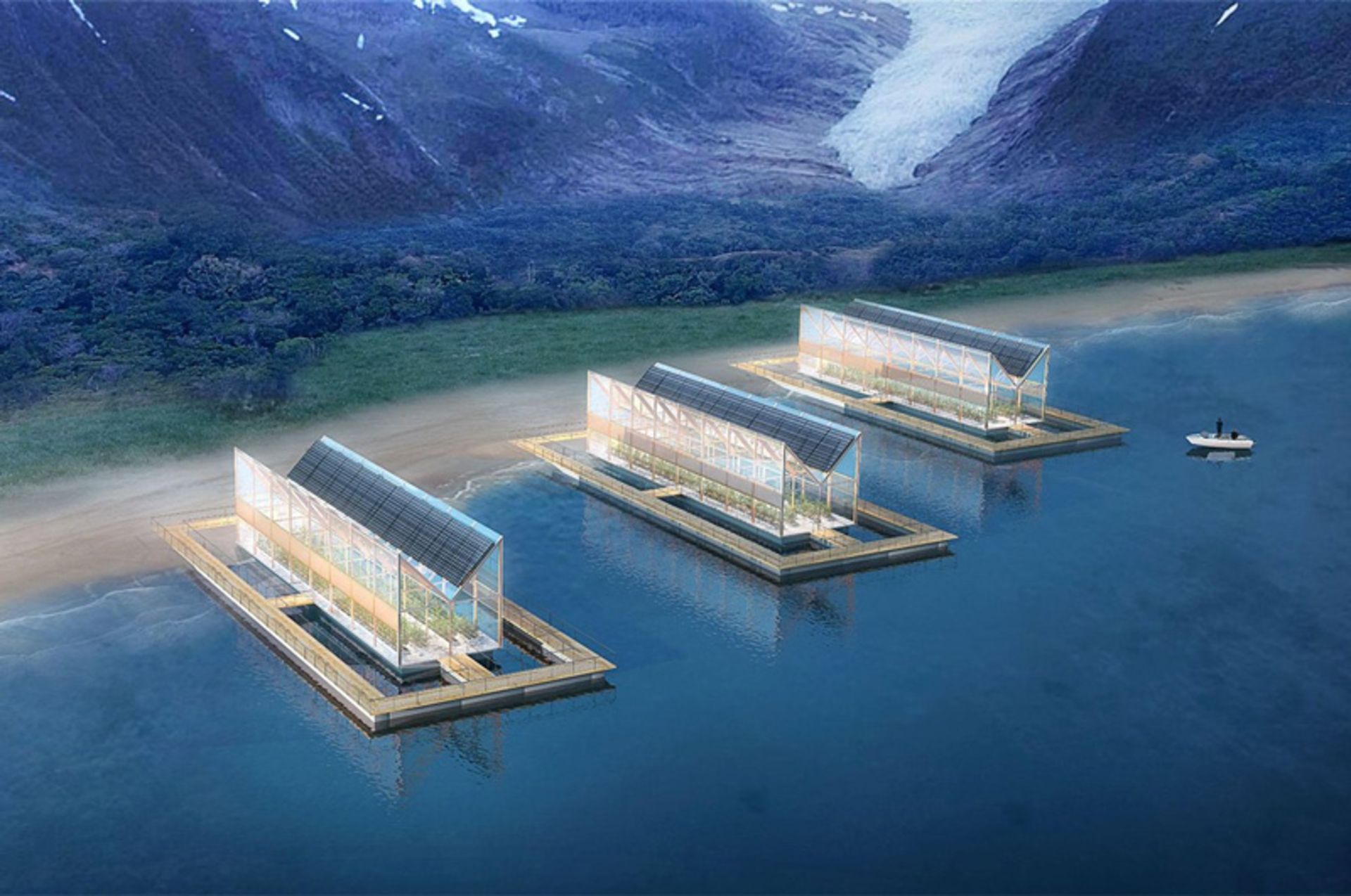 سه مزرعه شناور ژاپنی با نام اقیانوس سبز