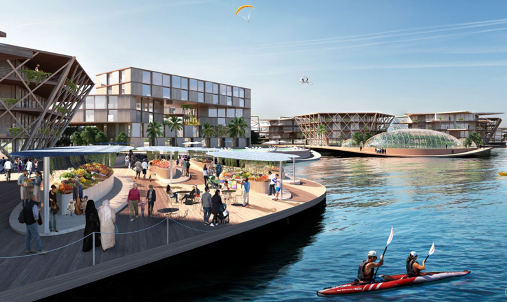 فضاهای عمومی در شهر پایدار و شناور اوشنیکس