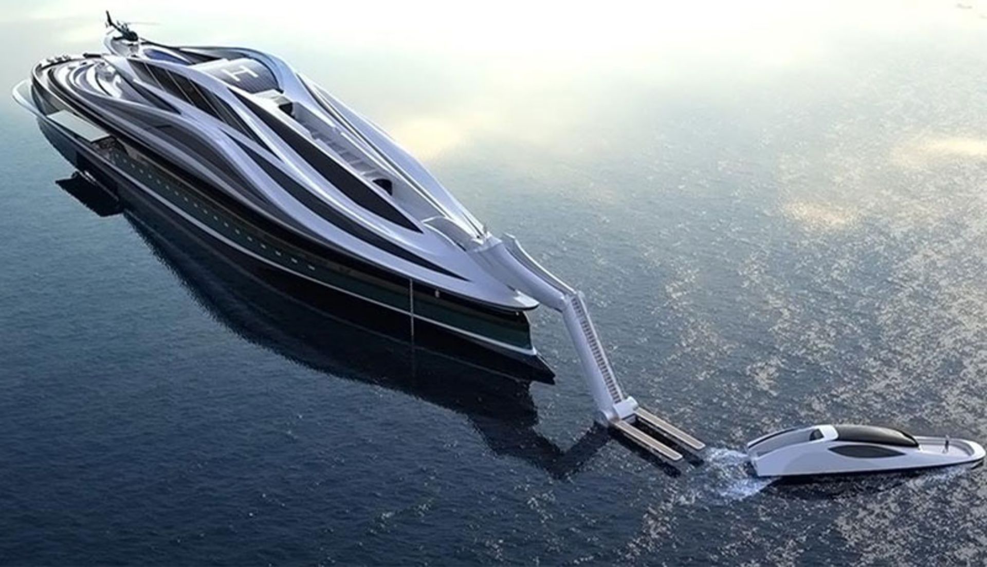 طرحی از کشتی لوکس آوانگاردیا از نمای بالا