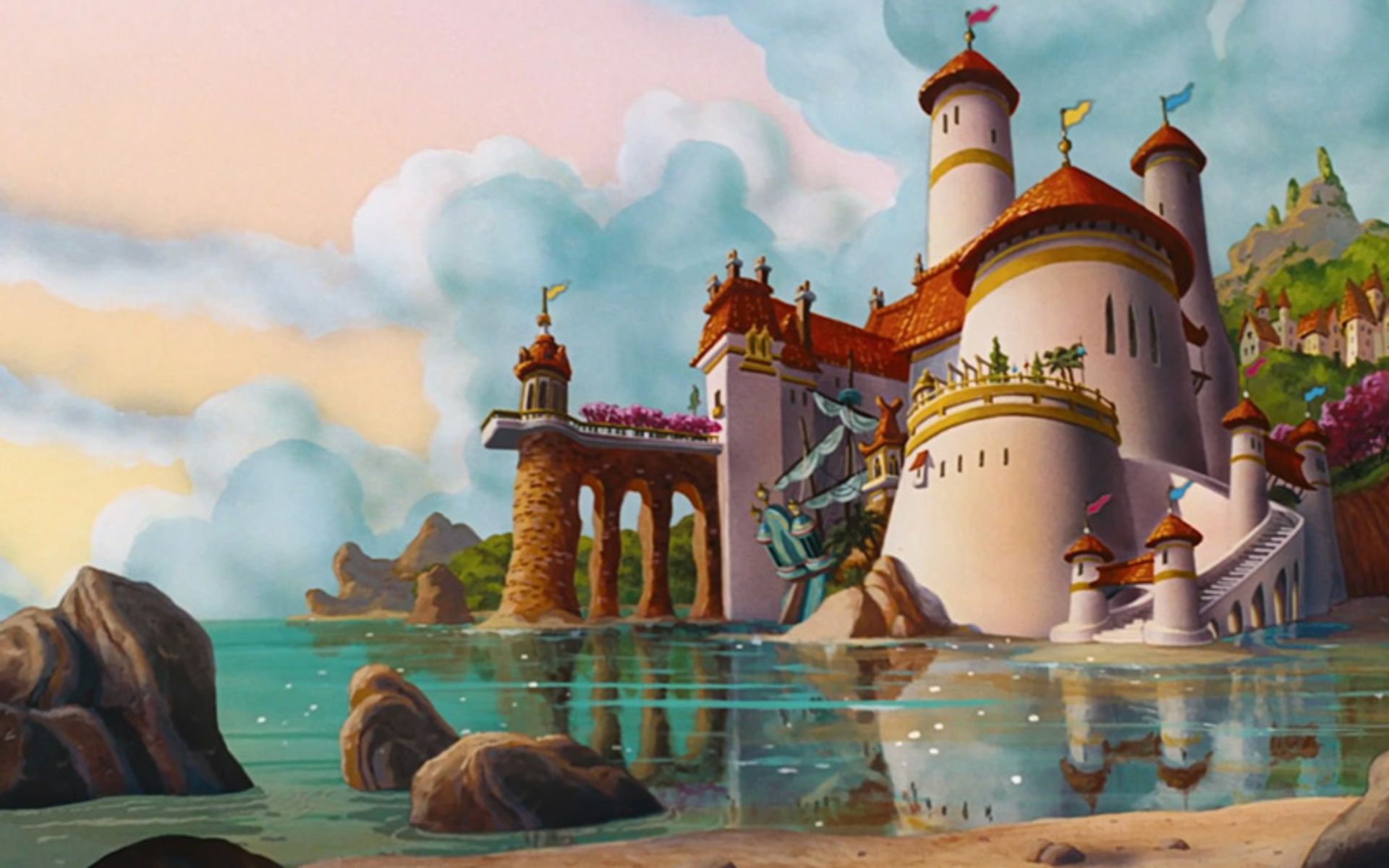 قلعه شاهزاده اریک و پری دریایی در اقیانوس