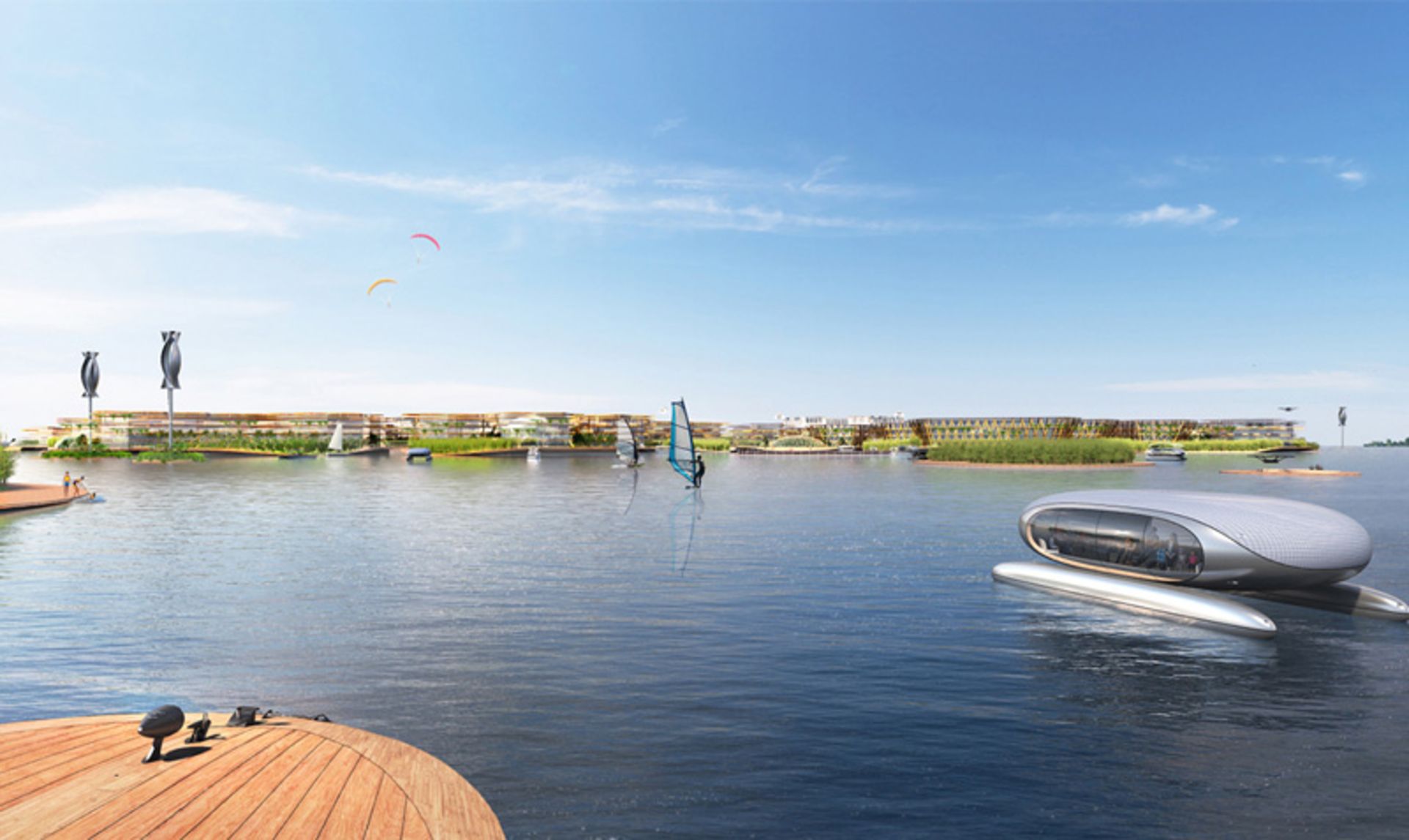 تردد شناورهای عمومی در اطراف شهر شناور اوشنیکس