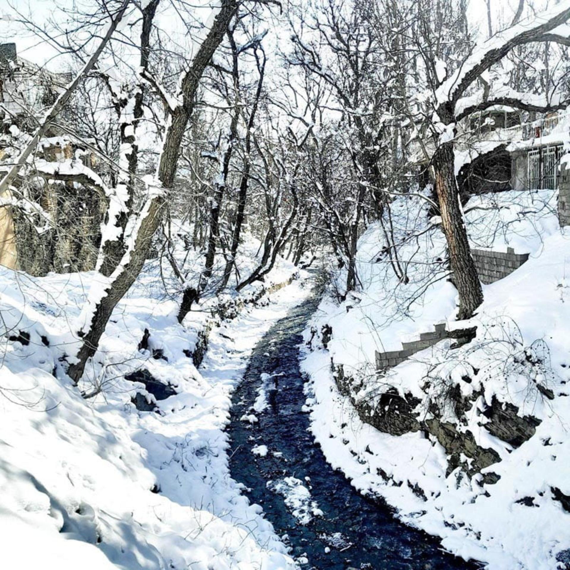 طبیعت زمستانی روستای ازغد