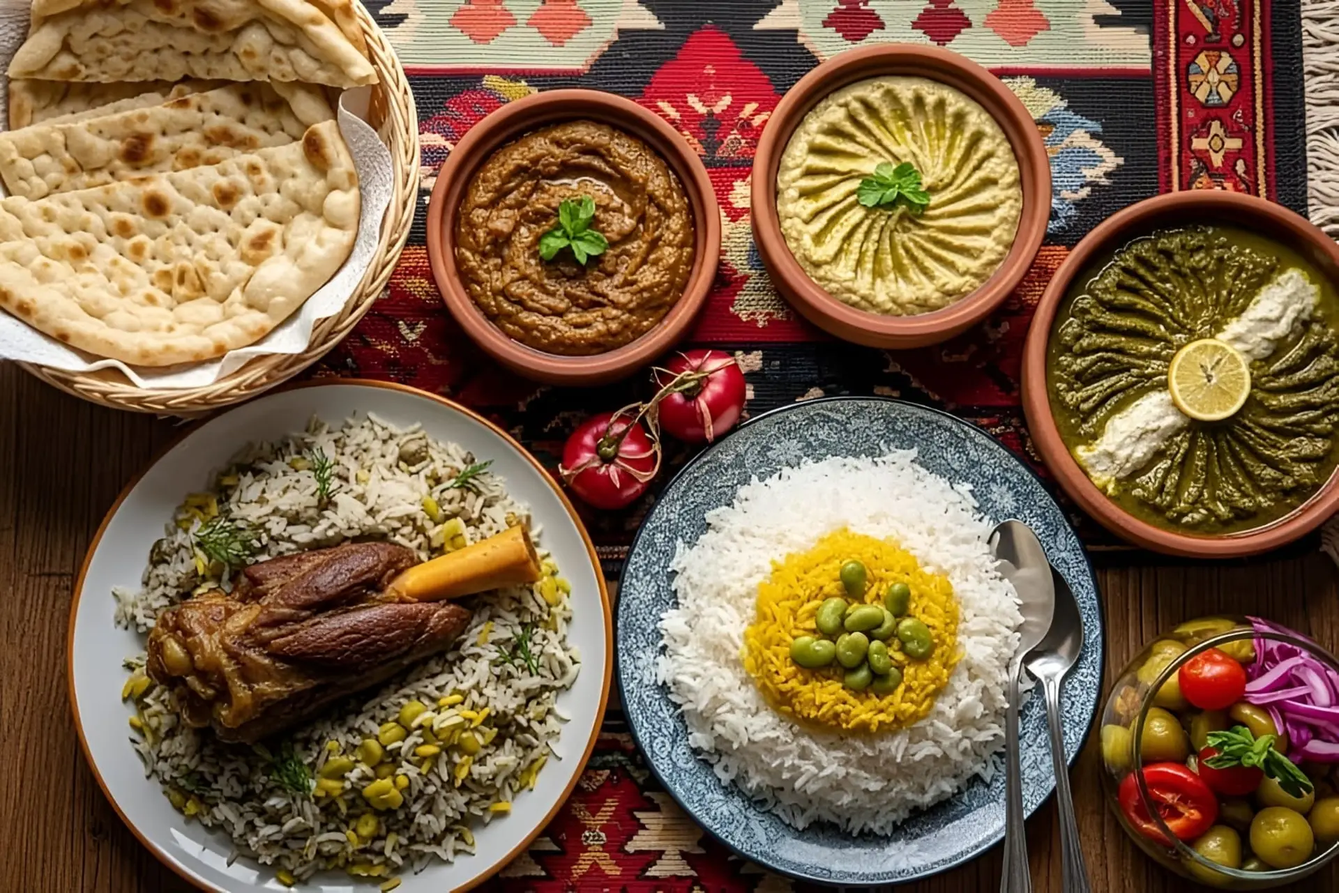 غذاهای مختلف شمالی روی سفره