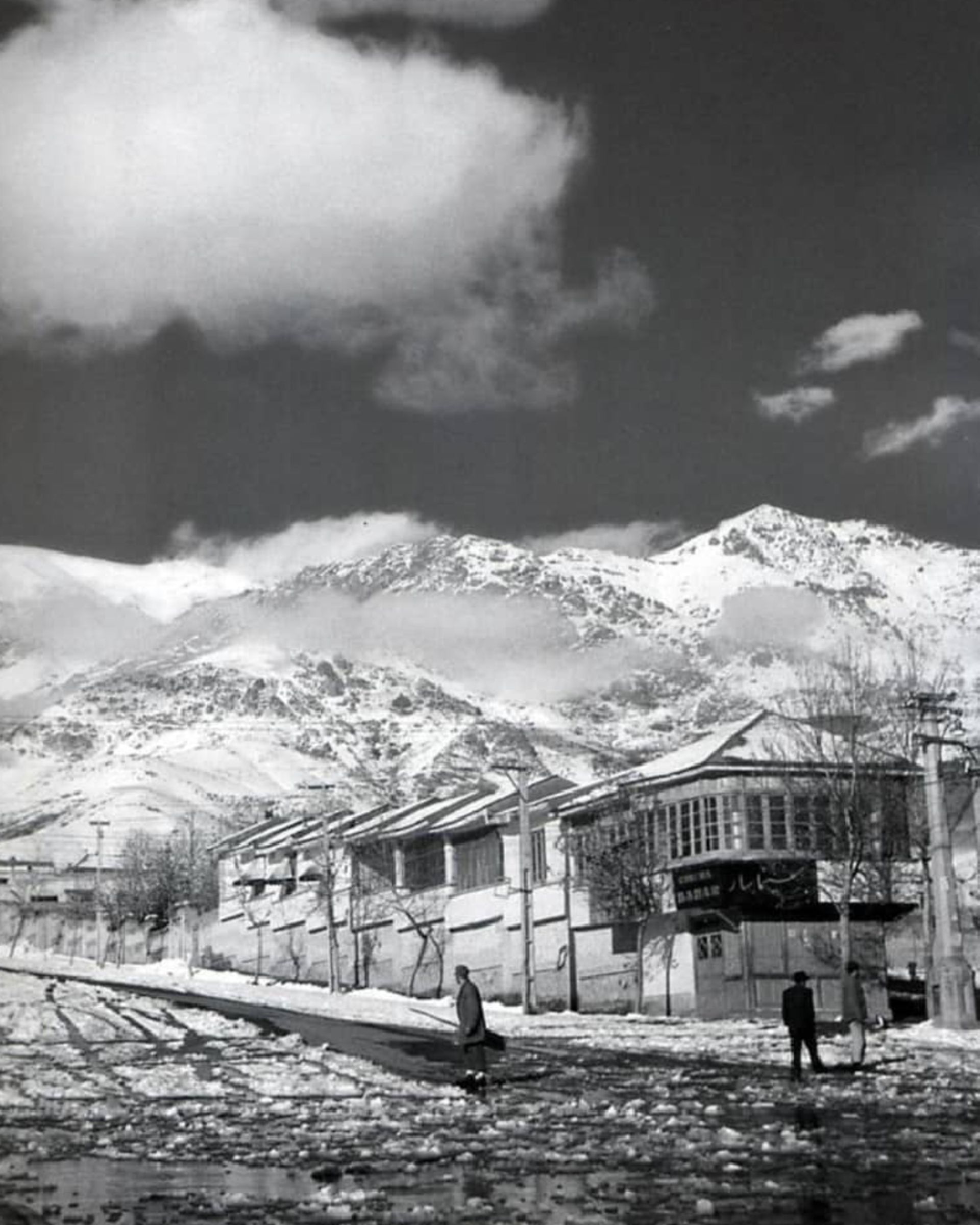 عکس قدیمی از تجریش برفی