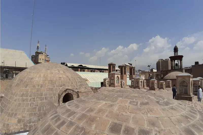 پشت بام مسجد جامع بازار بزرگ تهران