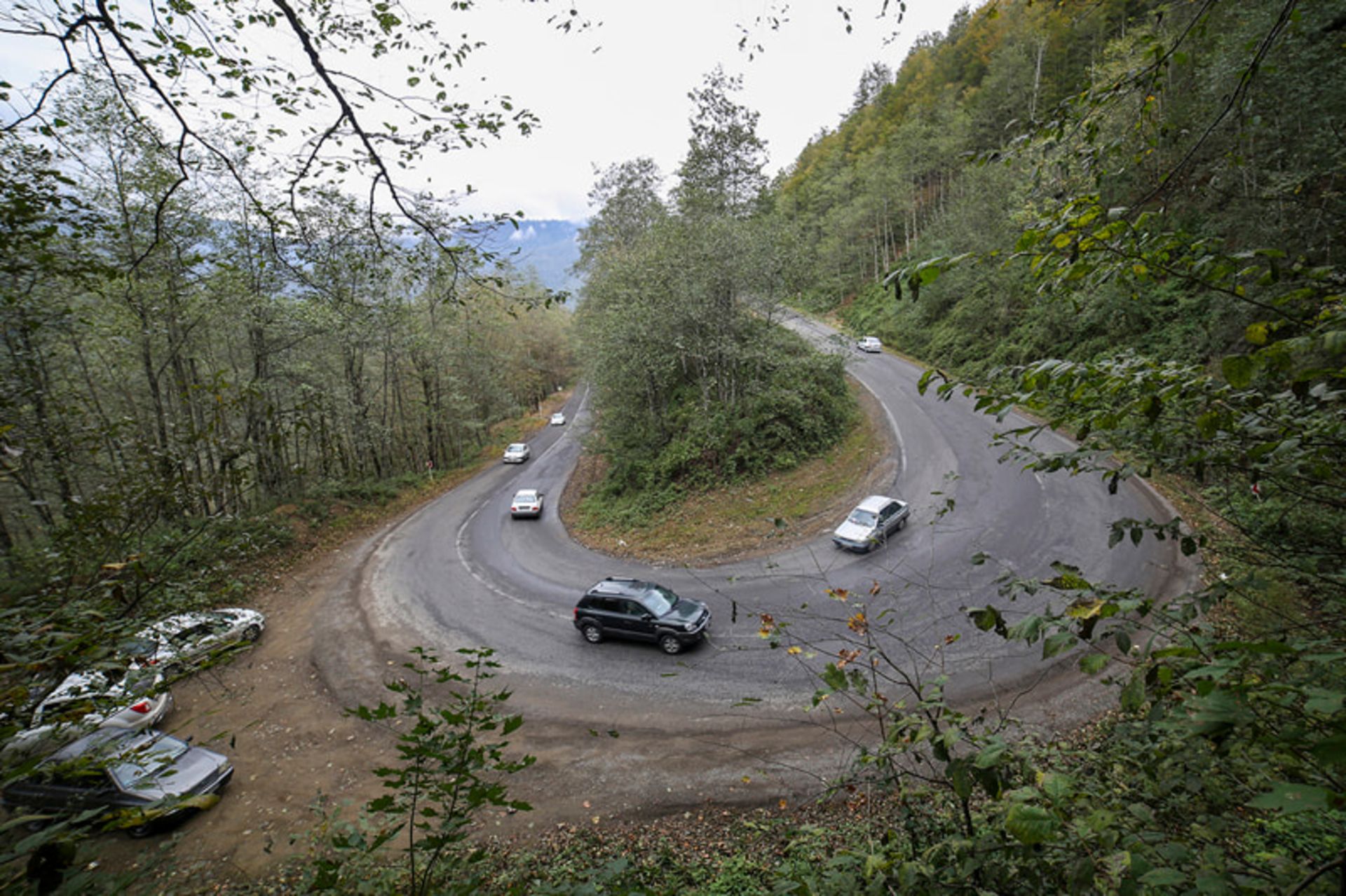 عکس هوایی از جاده اسالم به خلخال
