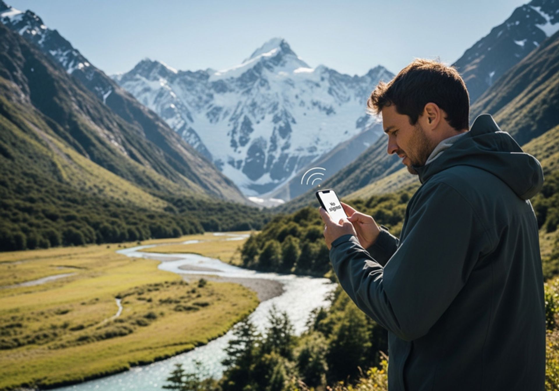 جست‌و‌جوی آنتن موبایل در طبیعت