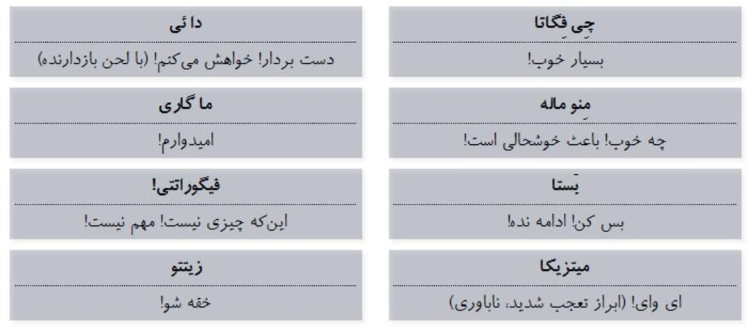 عبارت‌های پرکاربرد ایتالیایی