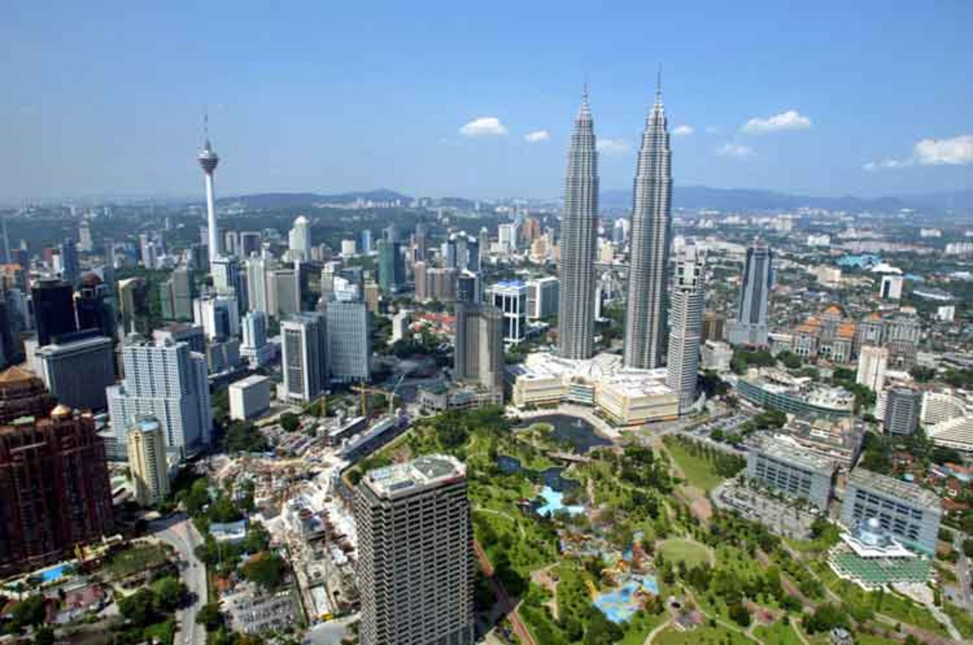 The Petronas Twin Towers in Kuala Lumpur, Malaysia