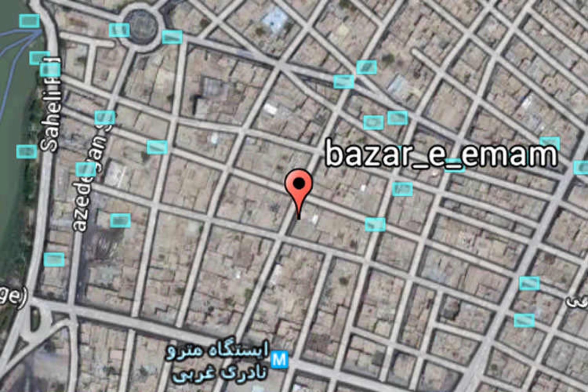خیابان امام خمینی نقشه