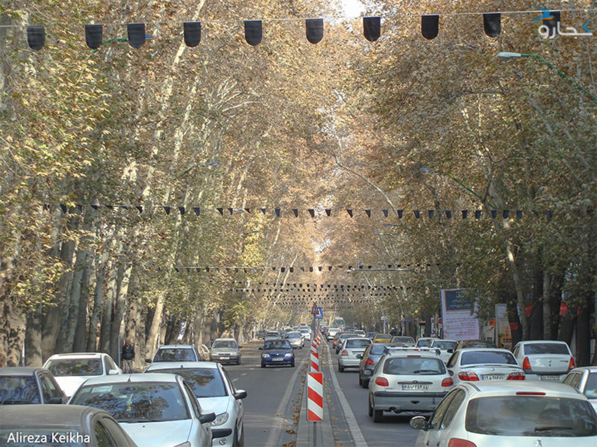 آلودگی هوای خیابان ولیعصر تهران