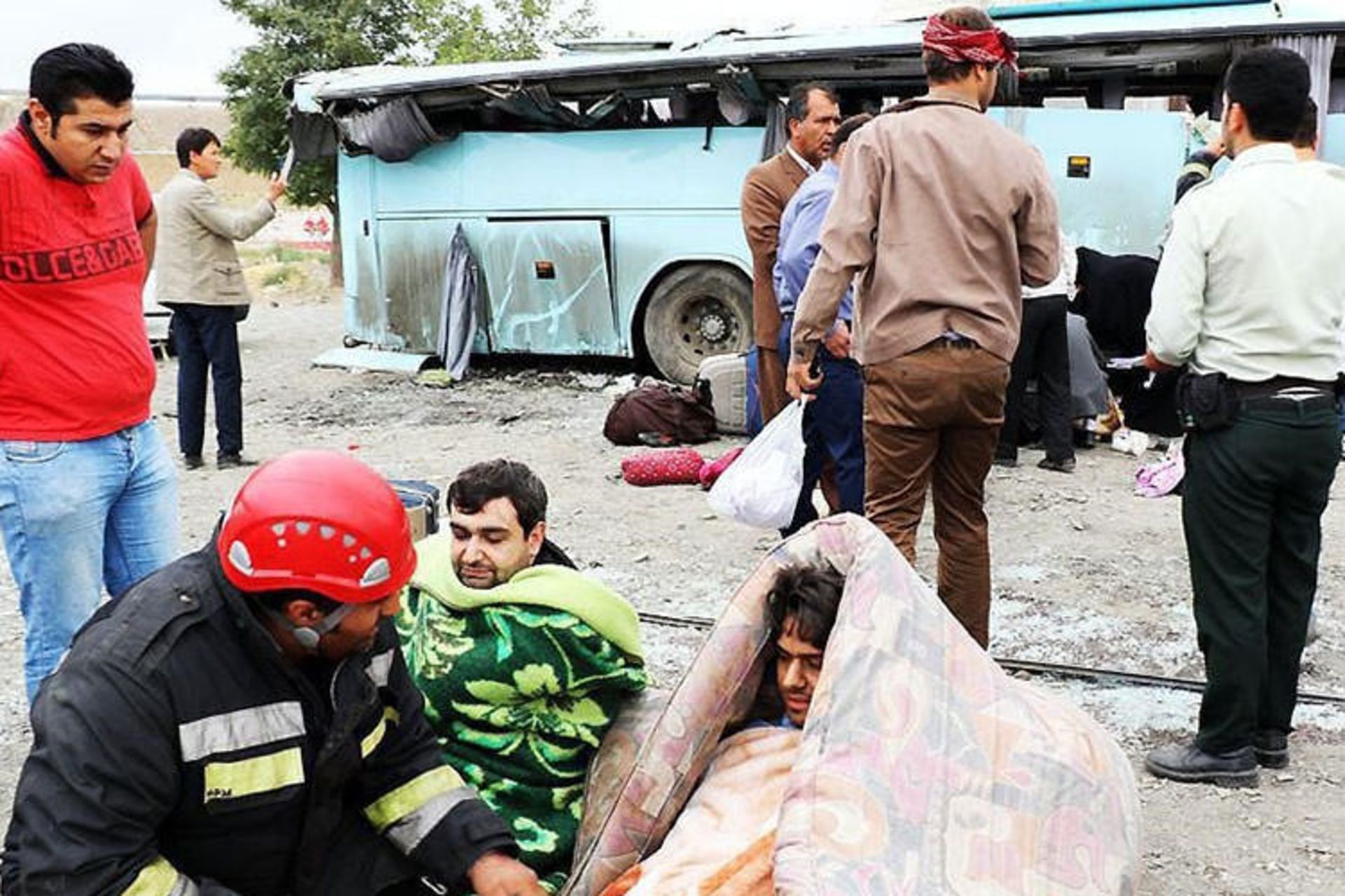 واژگونی اتوبوس