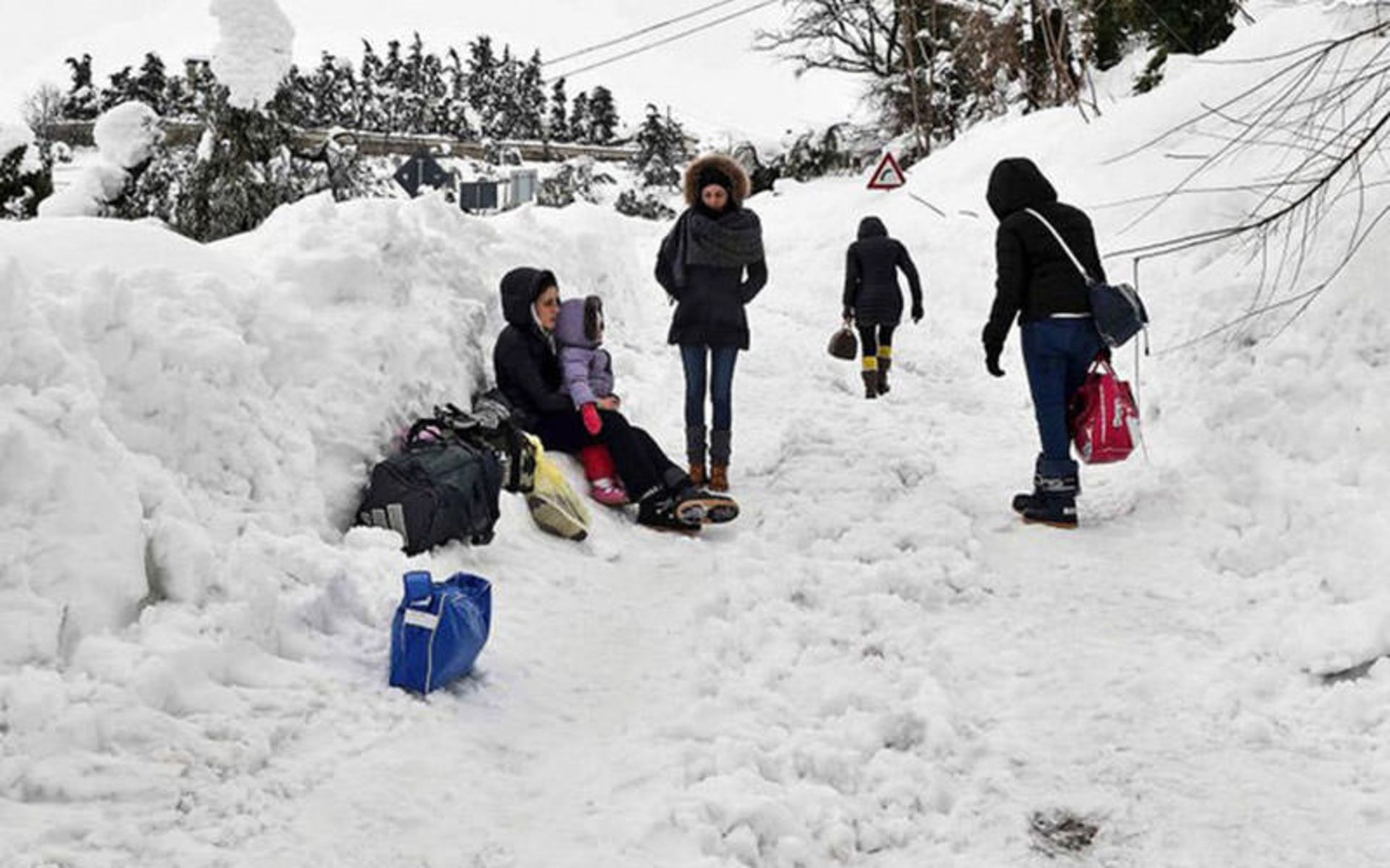 ریزش بهمن در ایتالیا