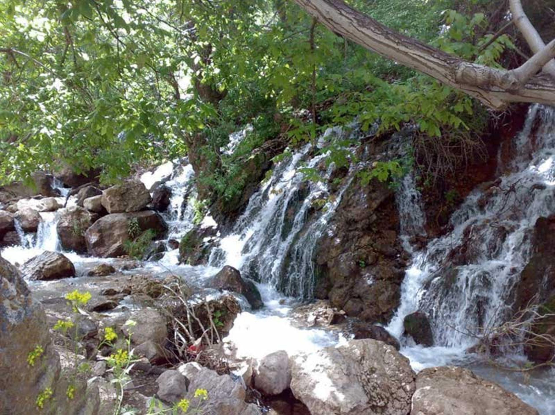 آبشار بار نیشابور در منطقه ای سرسبز
