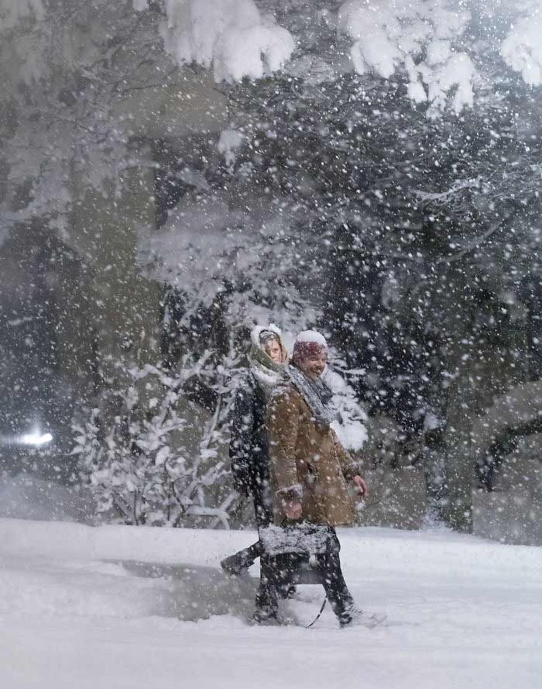 بارش سنگین برف در ایسلند