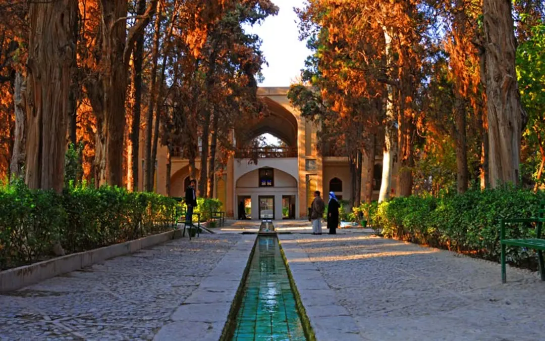 محوطه سرسبز باغ فین کاشان