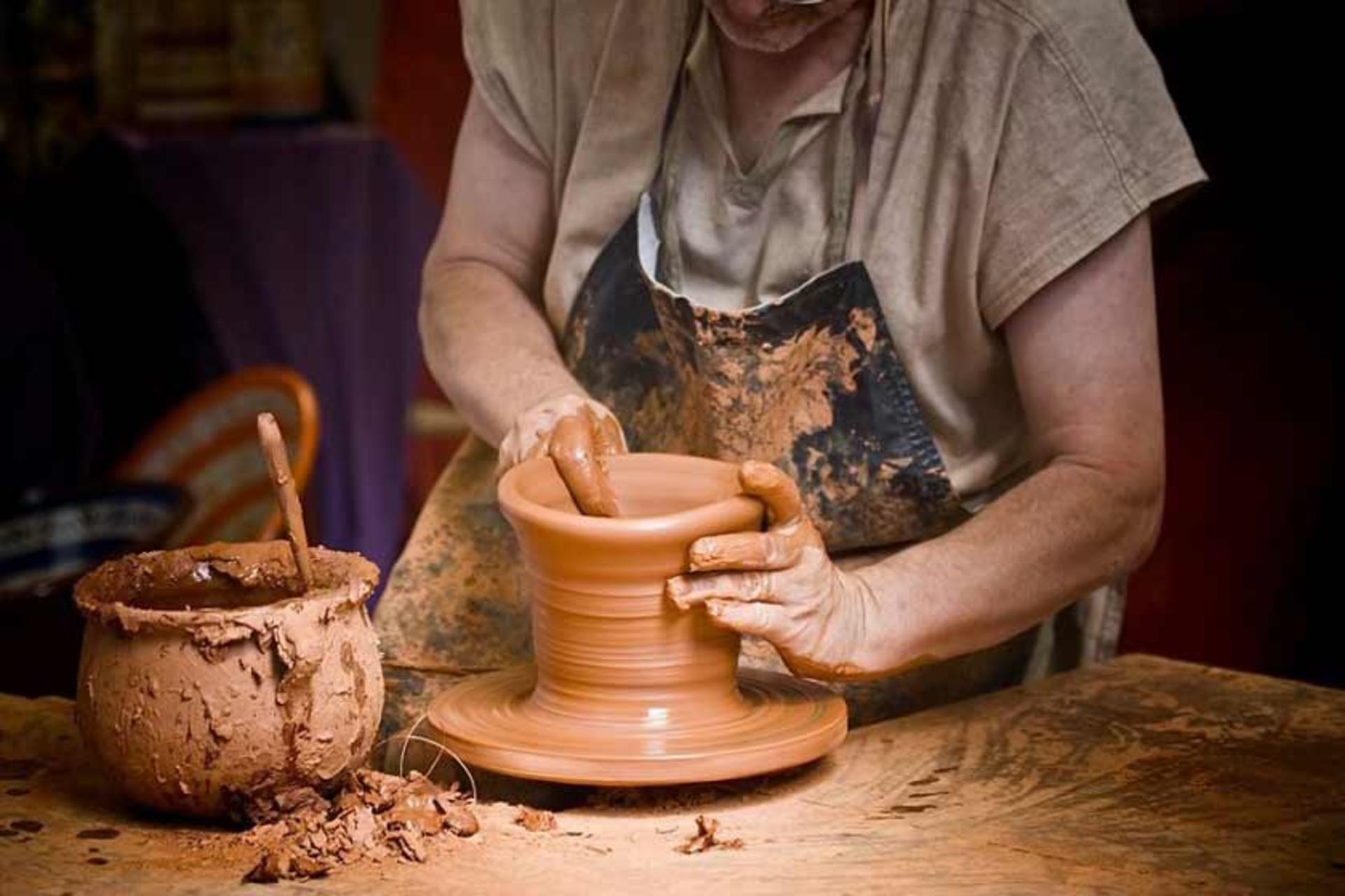 کارگاه زنده تولید سفال
