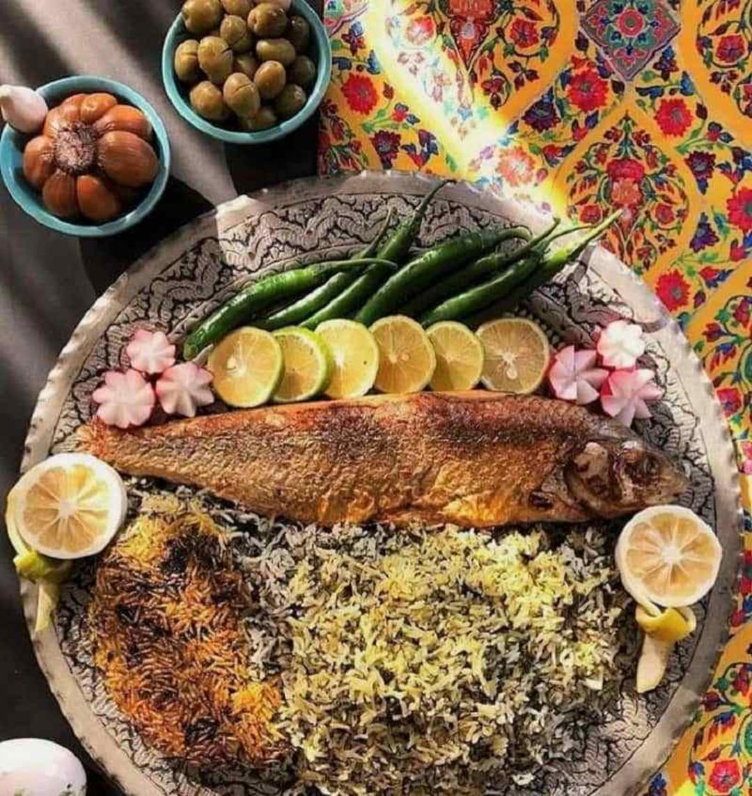 طرز تهیه سبزی پلو با ماهی دونفره