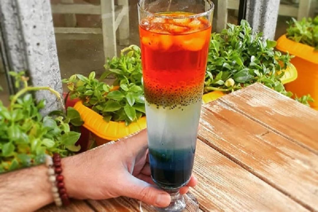 شربت تخم شربتی سه رنگ