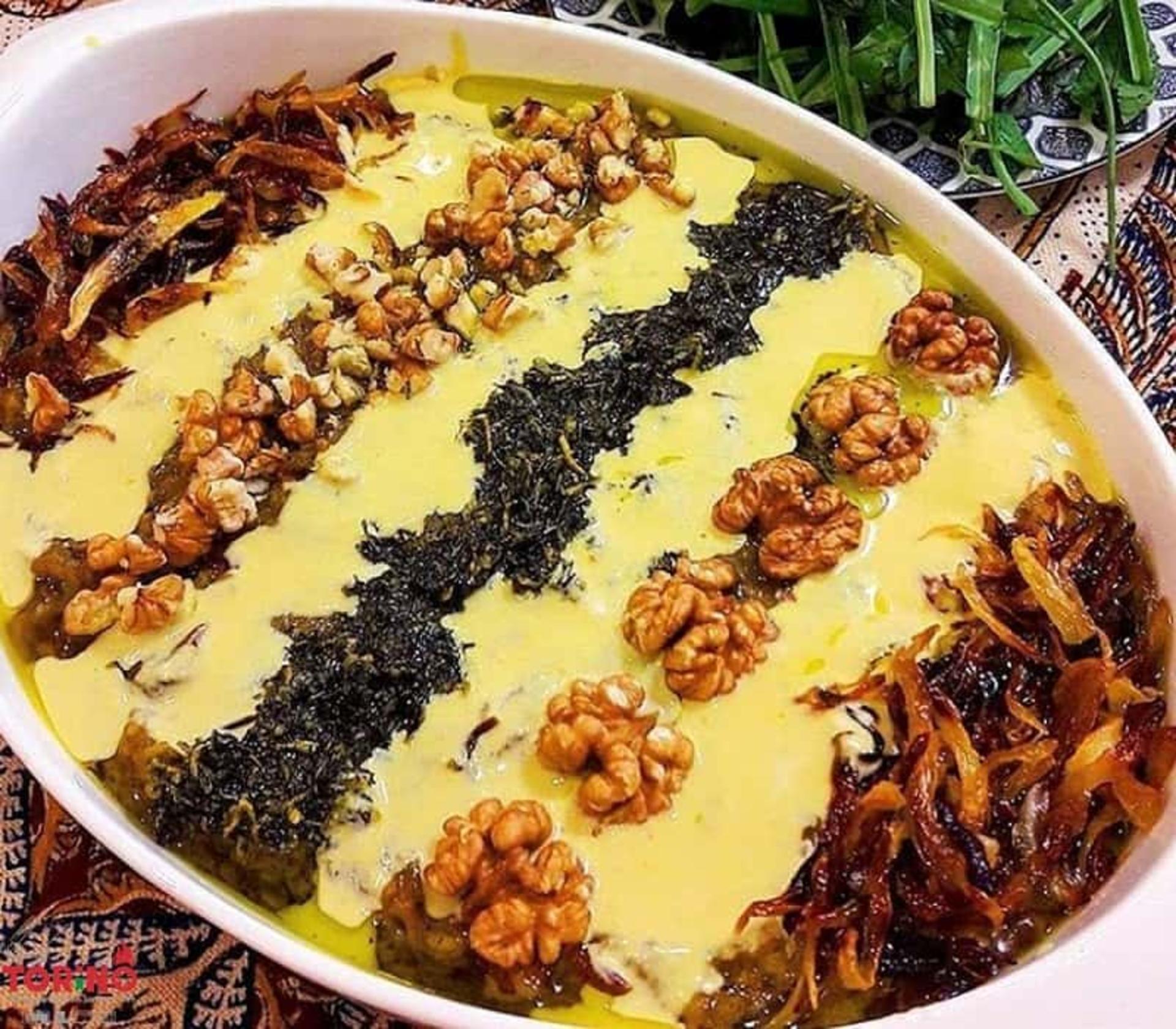  تزئین کشک بادمجان ساده