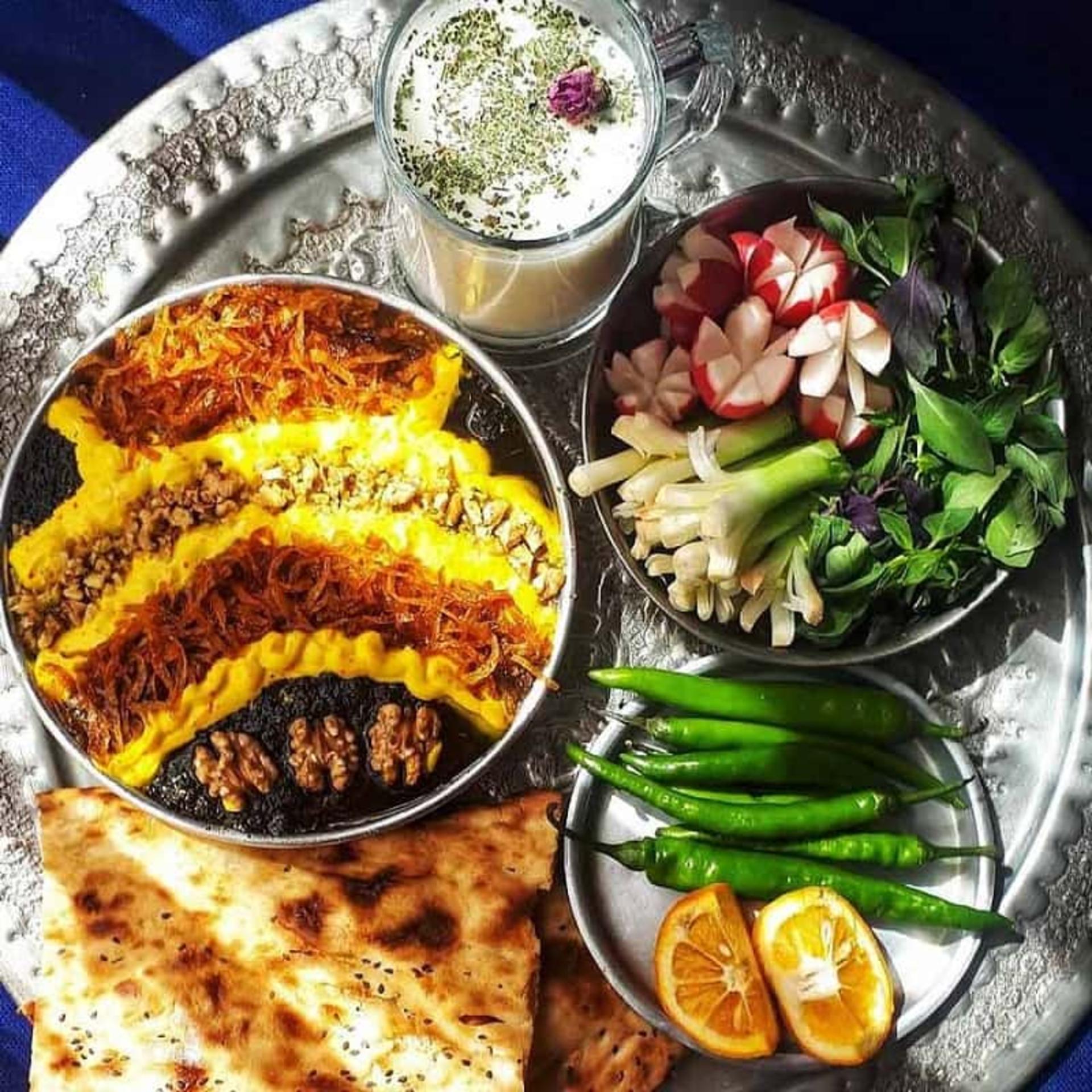  تزئین کشک بادمجان مجلسی