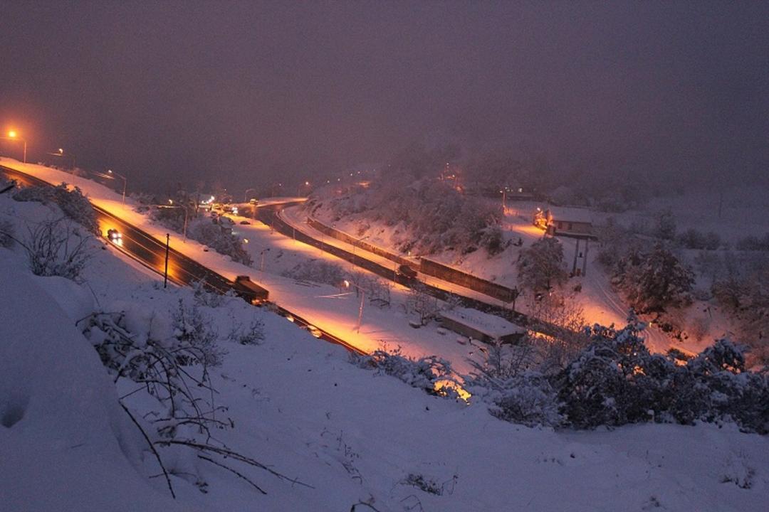 شب زیبای زمستانی در گردنه حیران آستارا