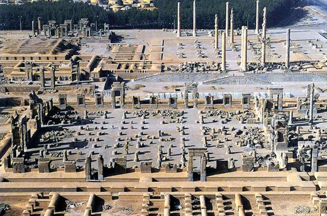 تخت جمشید از نمای بالا