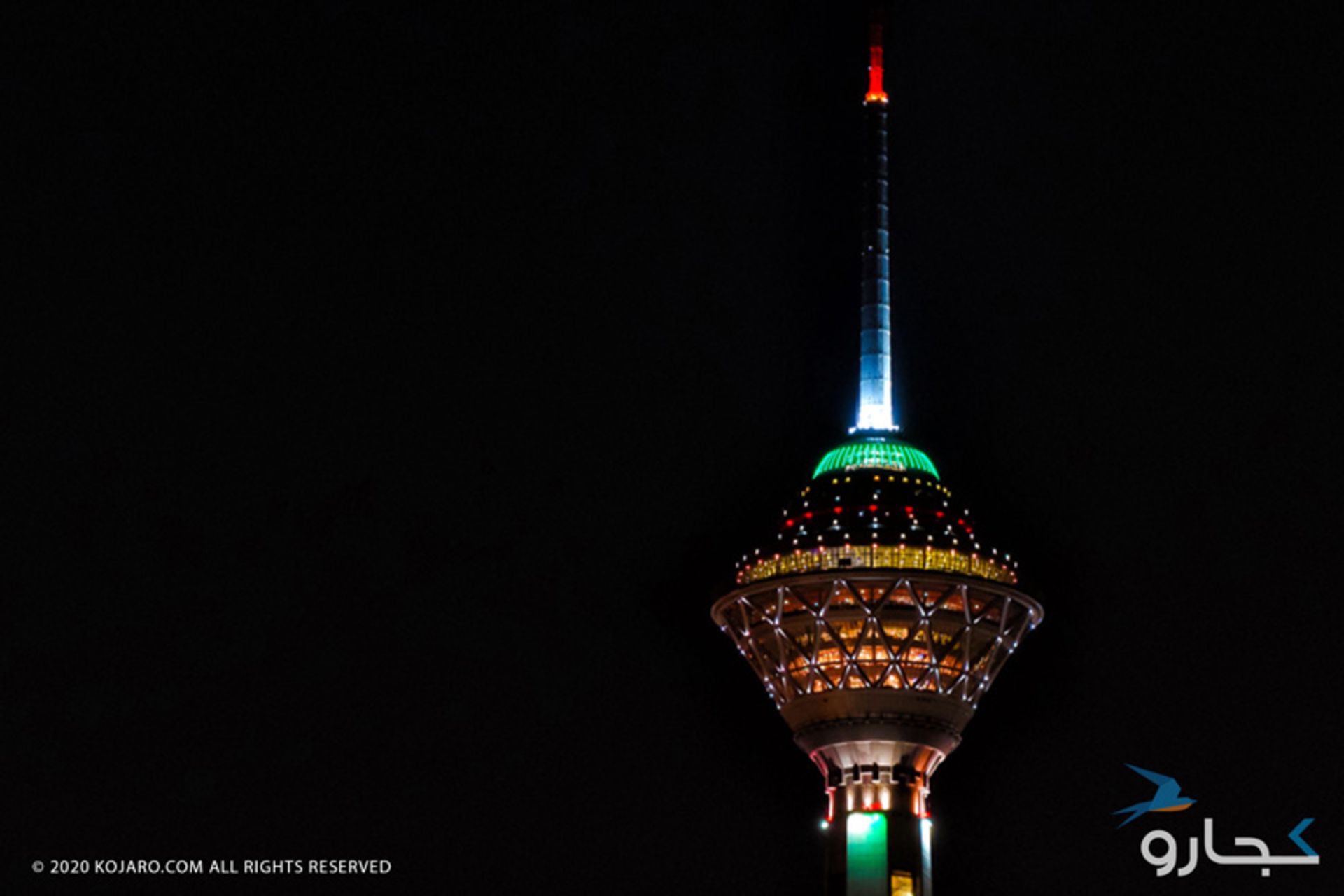 برج میلاد در شب
