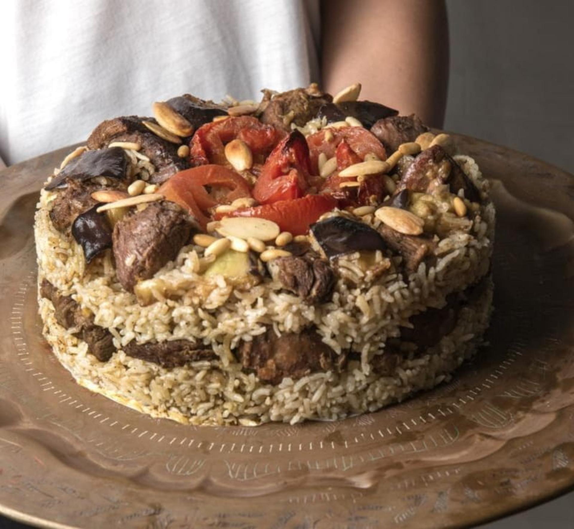دستور پخت مقلوبه مرغ و بادمجان
