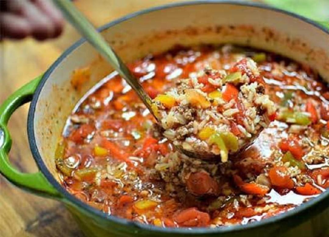 طرز تهیه سوپ با مواد دلمه