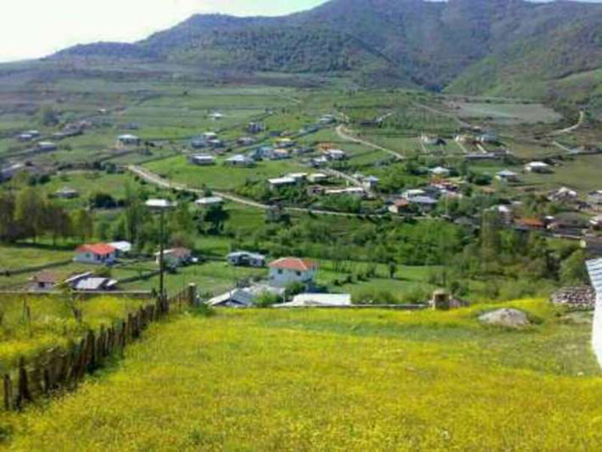 خانه های روستایی جنگل کجور از نمای بالا