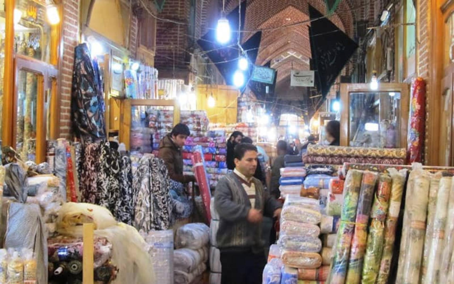 فروش پارچه در بازار تبریز