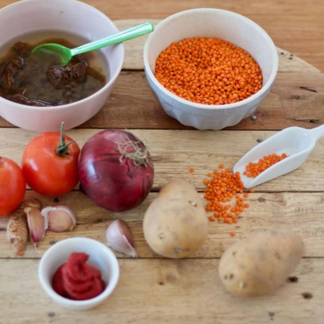 مواد اولیه خورش دال عدس