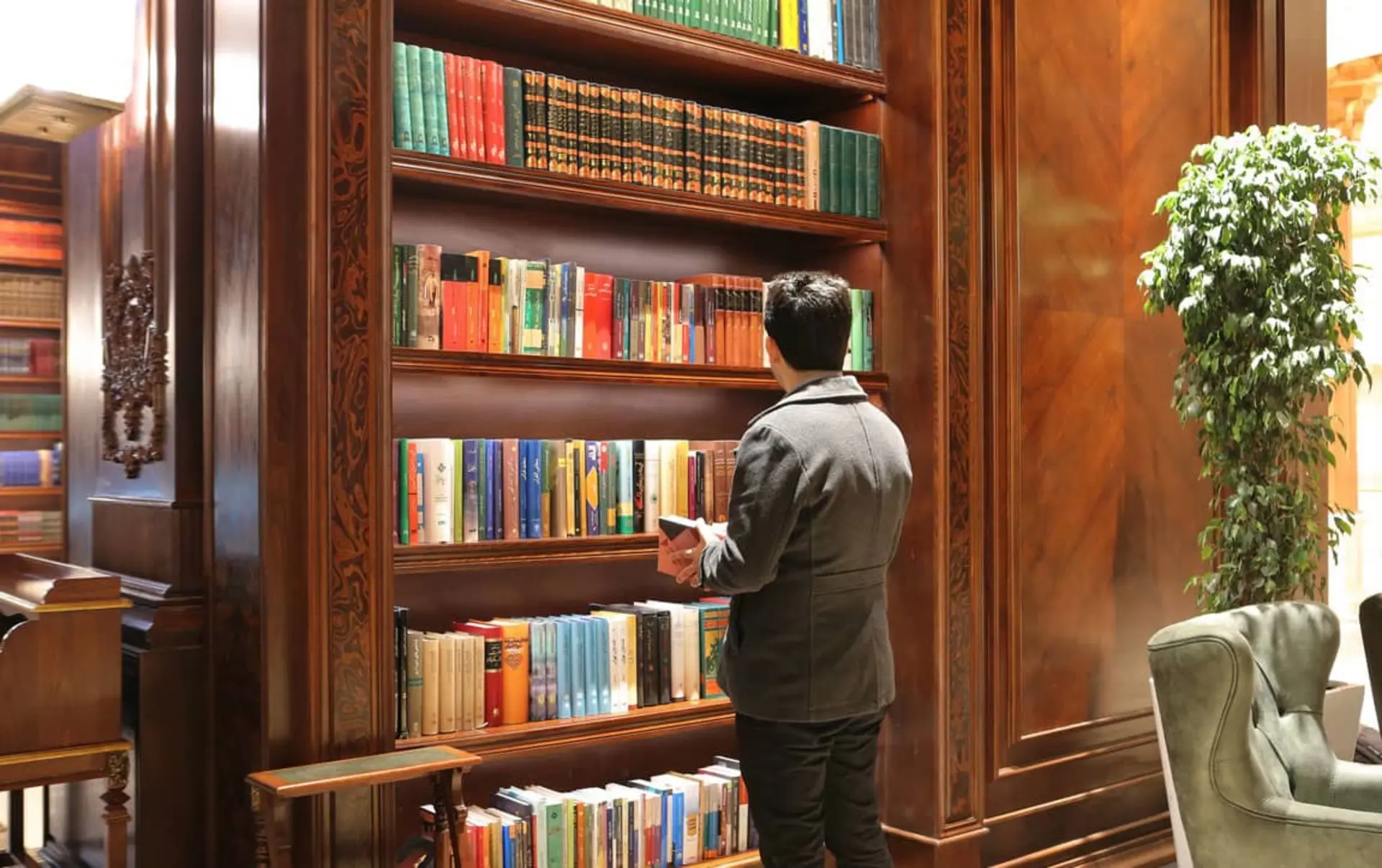 قفسه کتاب در کتابخانه جندی شاپور ایران مال