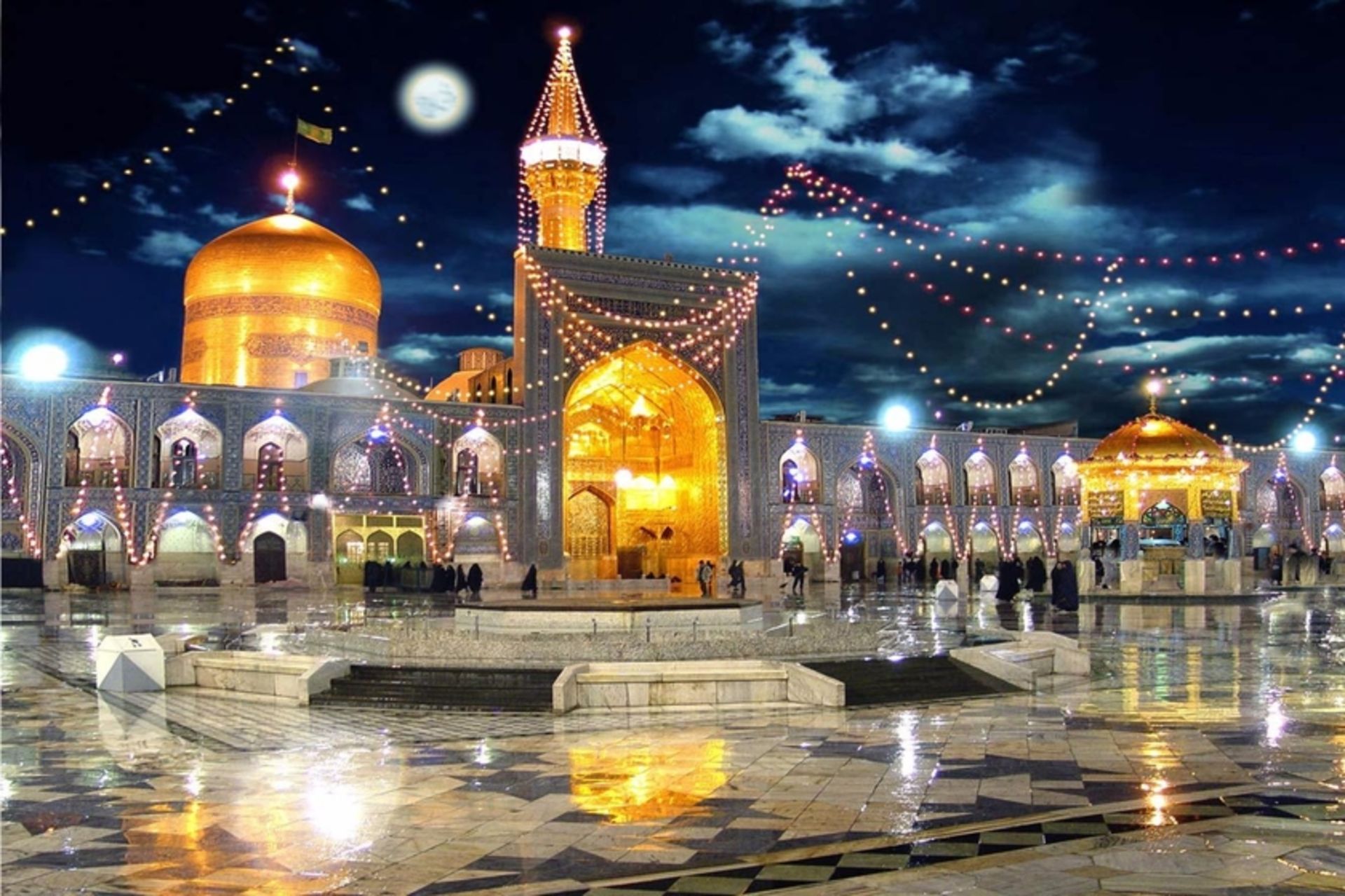 تصویر شب حرم امام رضا