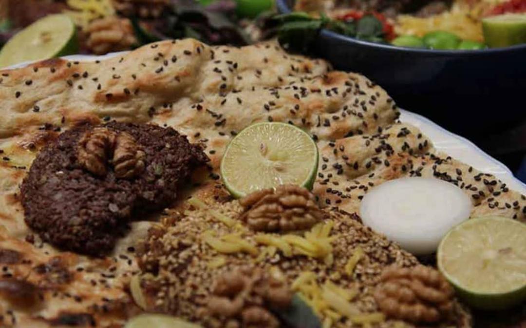 بریان با نان سنگک و لیموترش