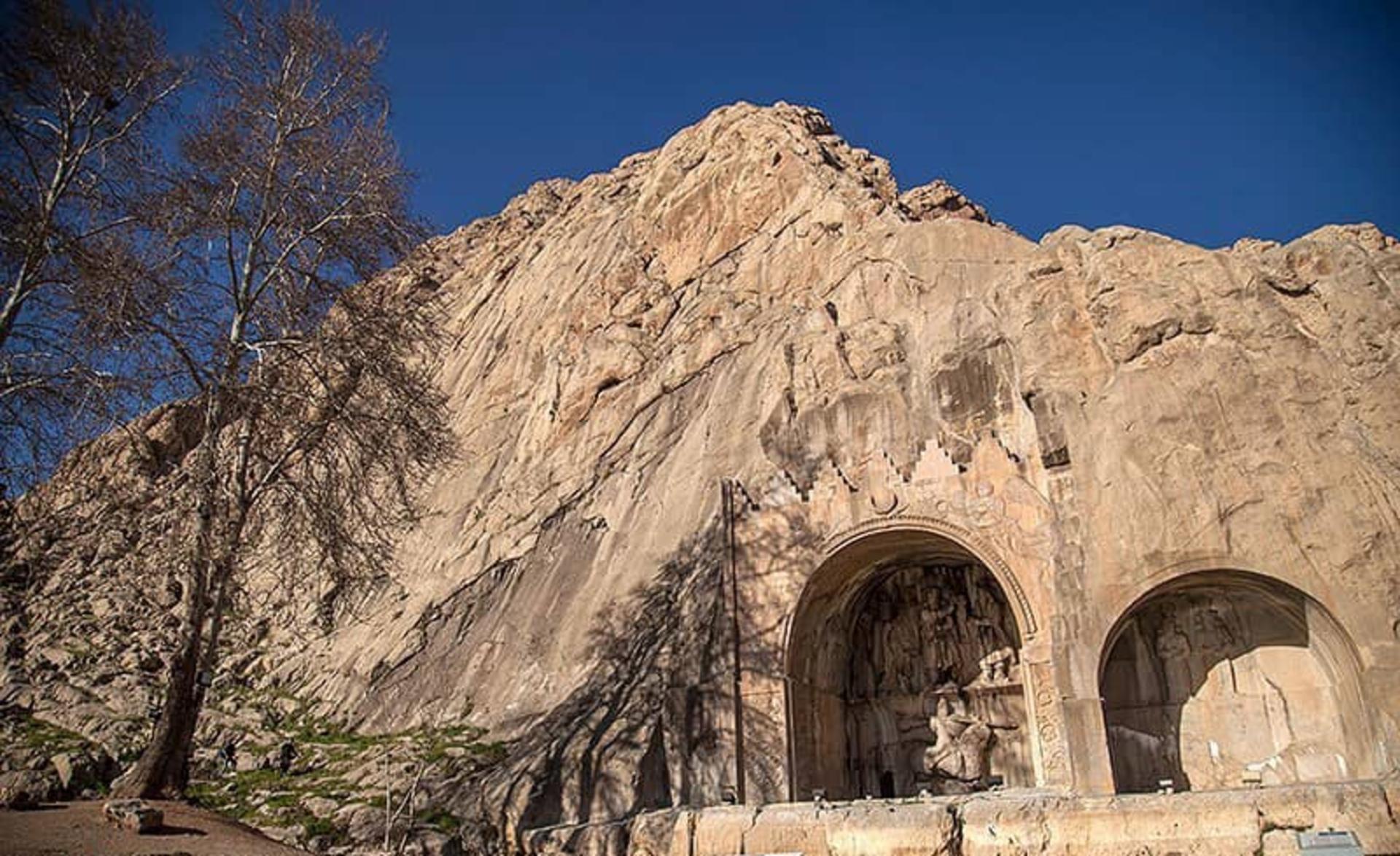 حجاری‌های باشکوه ساسانیان در طاق بستان