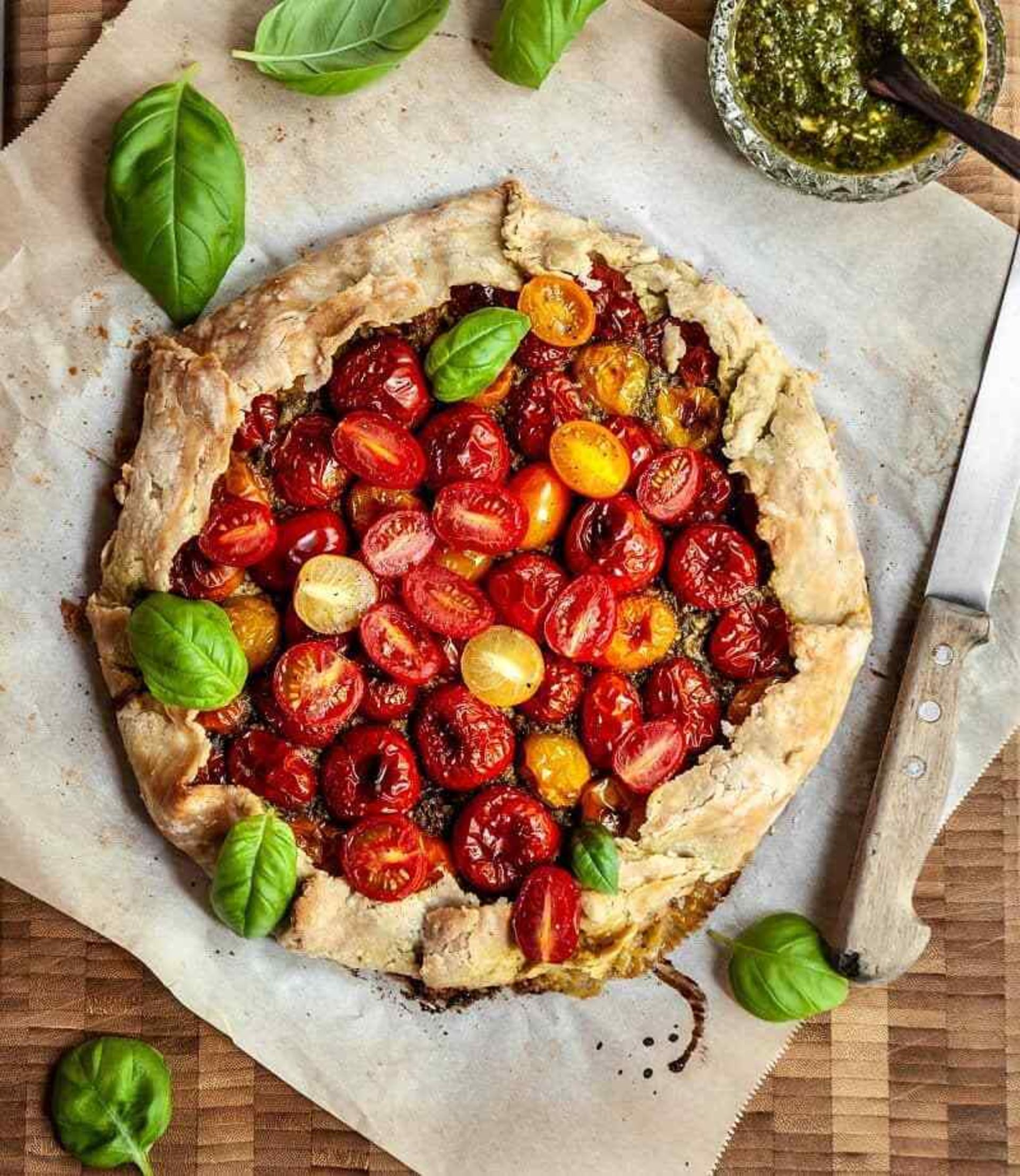 گالته گوجه‌فرنگی آلویی و ریحان 